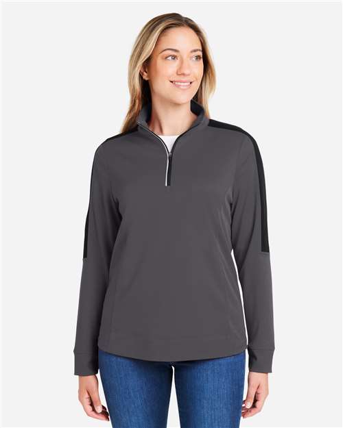 Women's Market Snag Protect Mesh Colorblock Quarter-Zip Pullover - CE404W 31