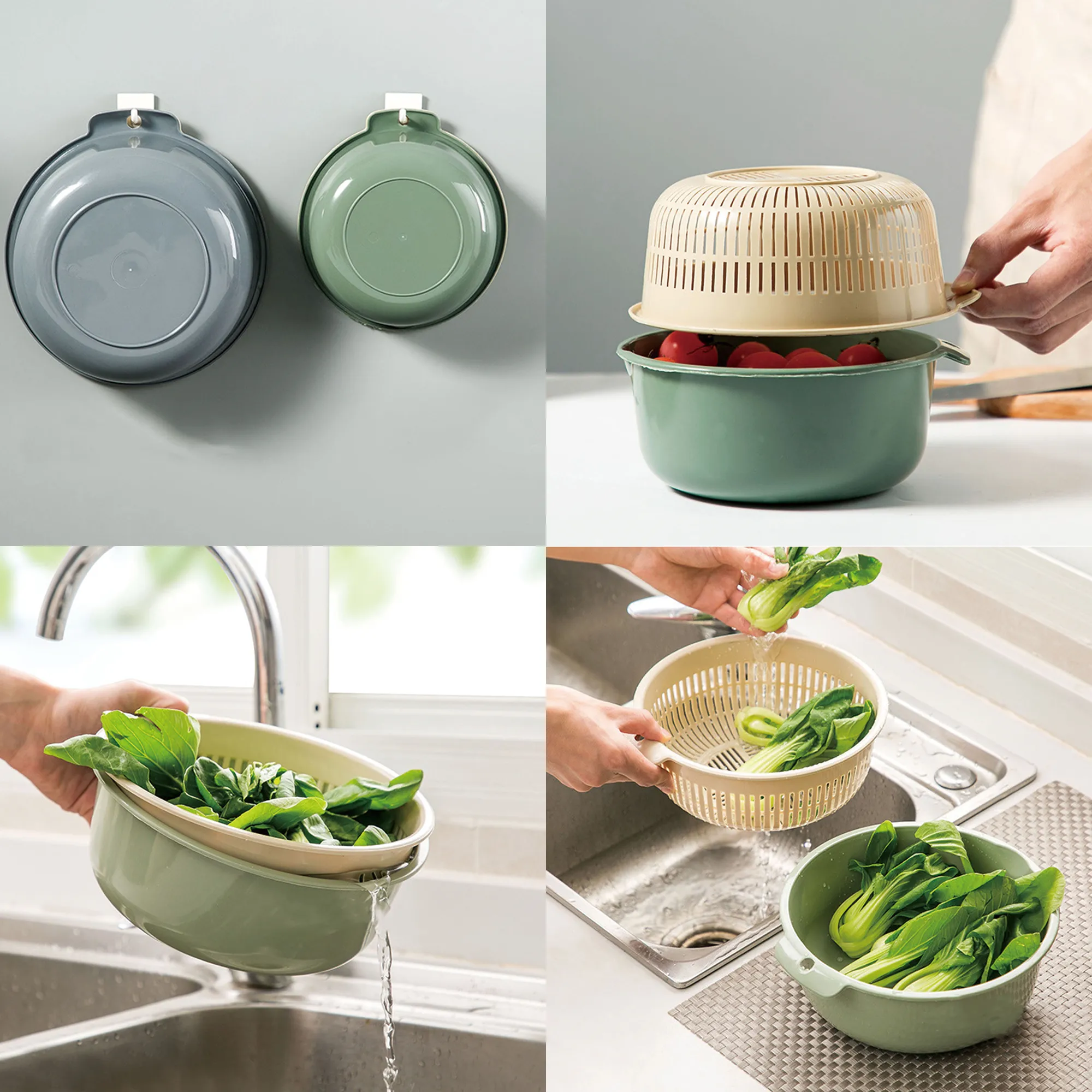 Heavy-Duty Double-Layer Kitchen Drainer Basket 5