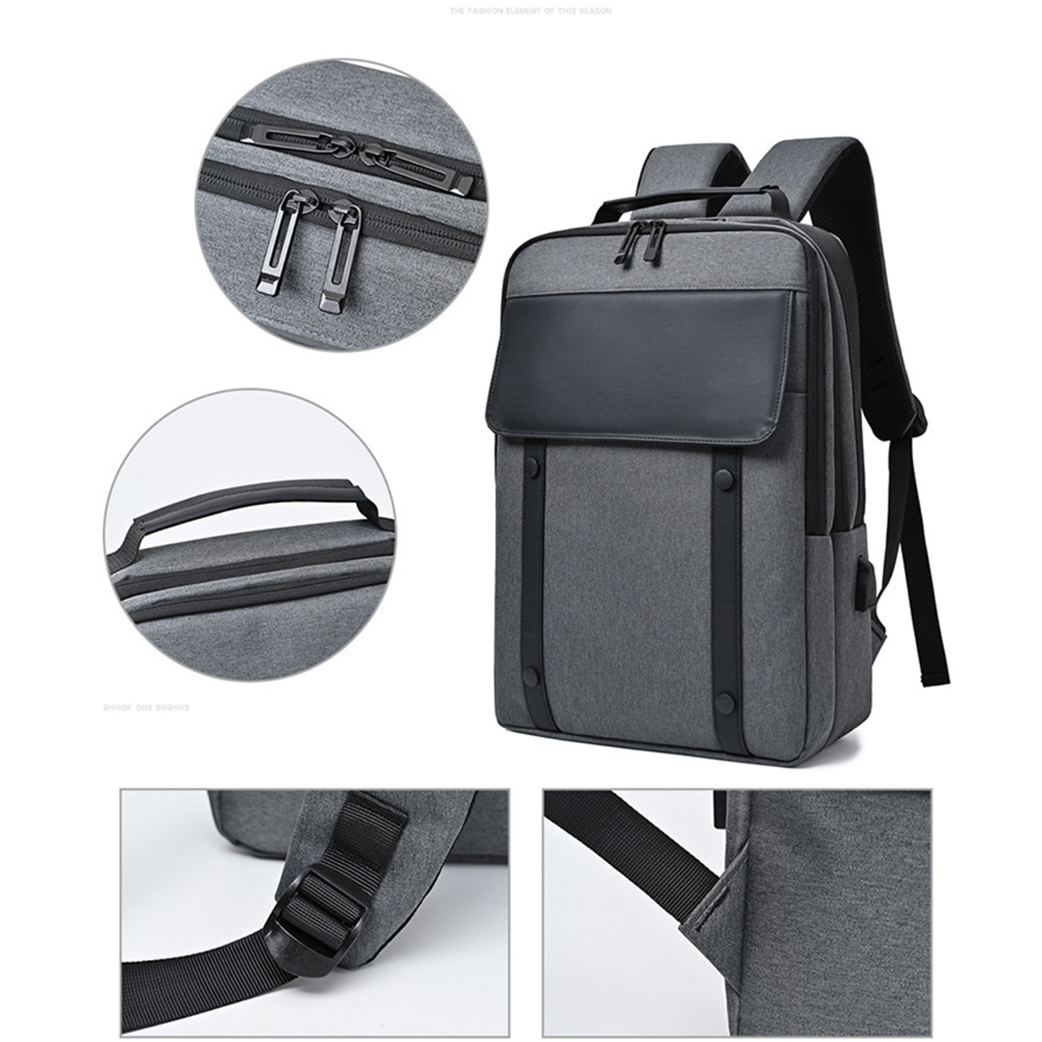 Nylon Water-Resistant Casual Backpack 3