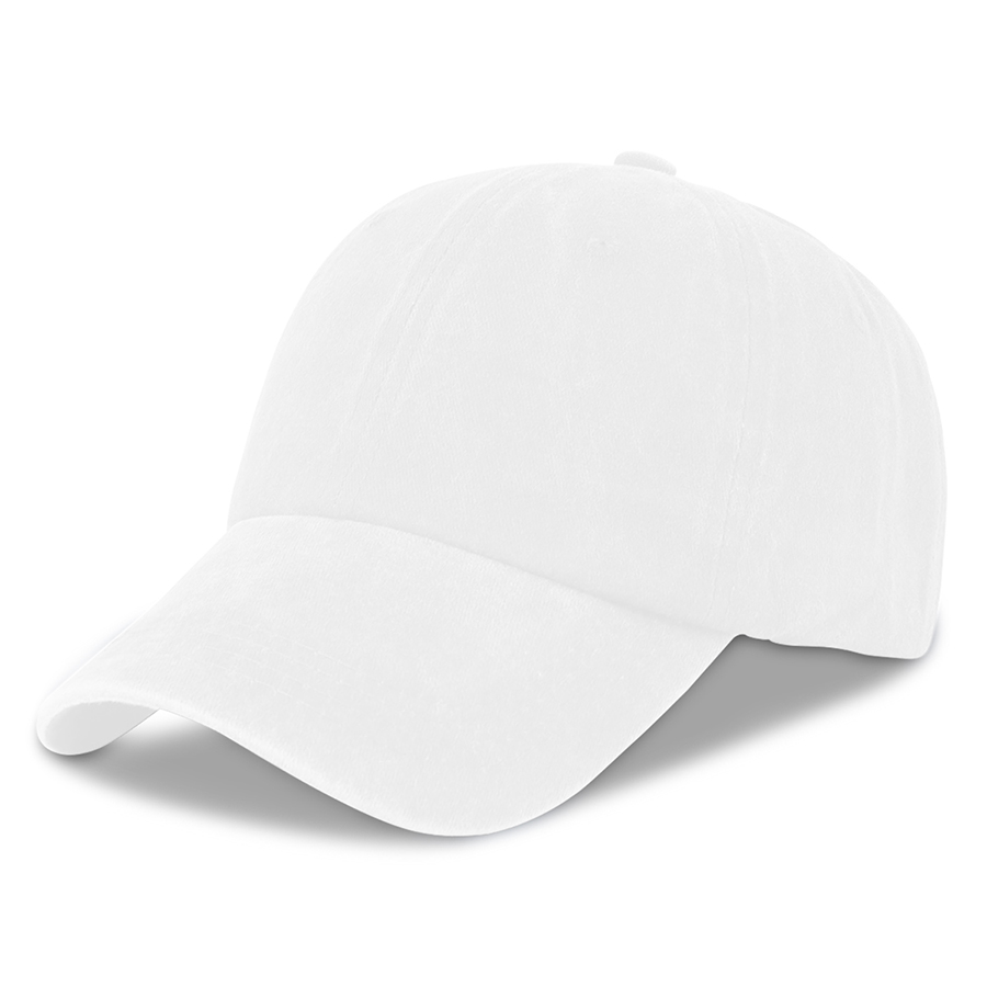 Stock Washed Cotton 6-Panel Baseball Cap w/ D-Ring Metal 45