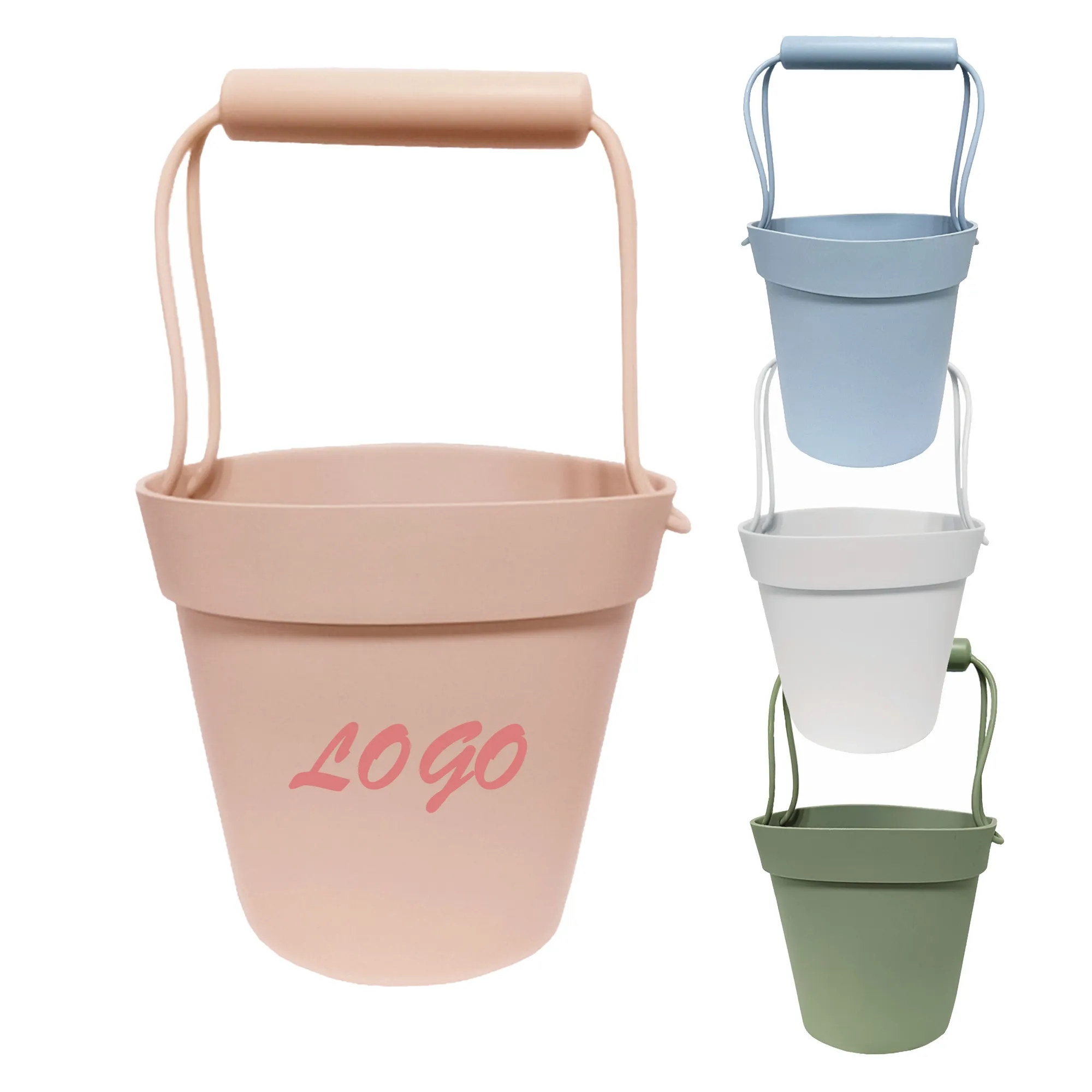 MOQ 30 Children's Toys Silicone Portable Bucket 338 oz 3