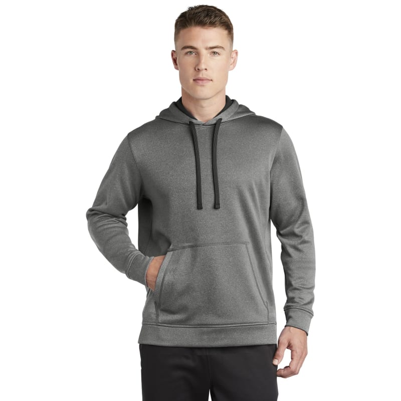 Sport-Tek PosiCharge Sport-Wick Heather Fleece Hooded Pullover. 18