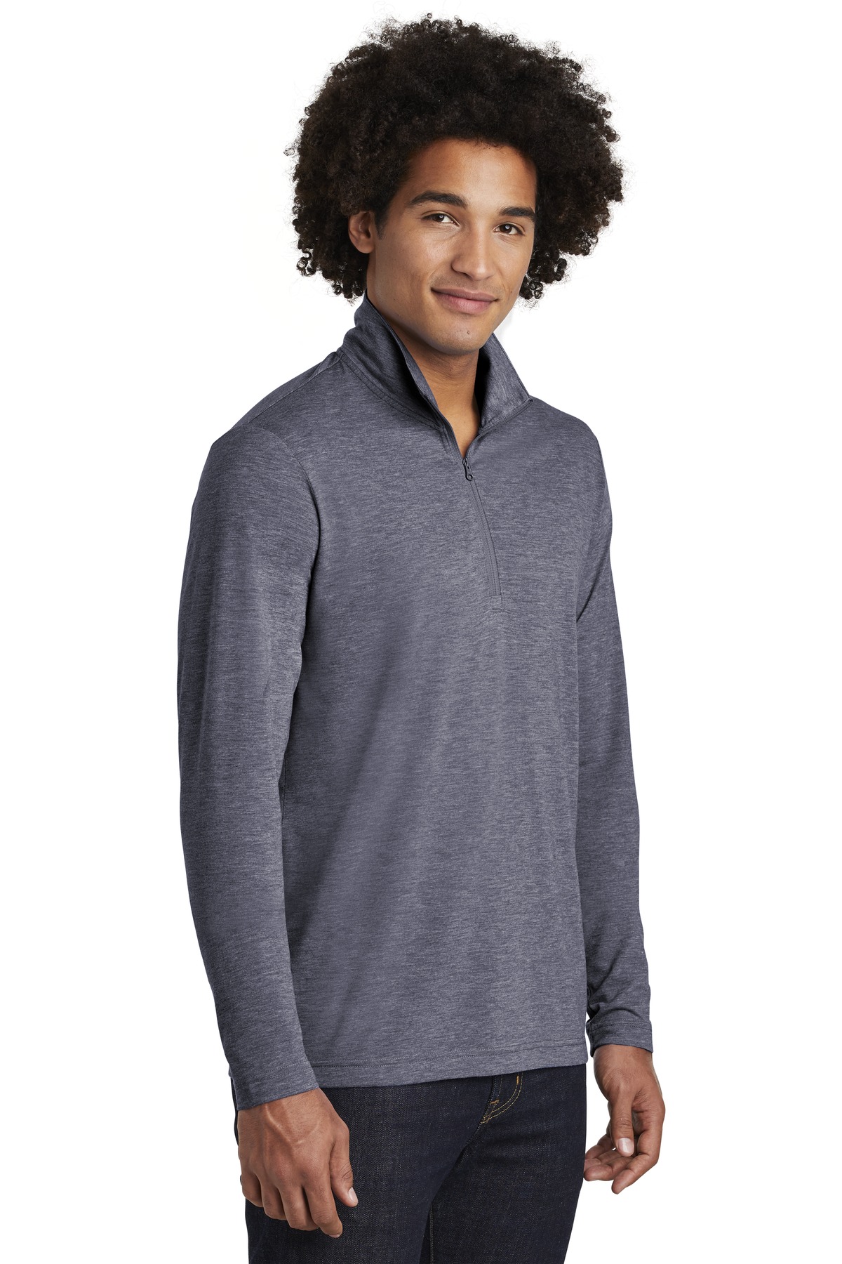 Sport-Tek PosiCharge Tri-Blend Wicking 1/4-Zip Pullover. ST407, custom hoodie or sweatshirt with logo imprint 24