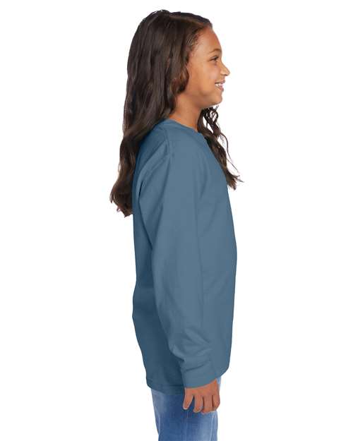 Youth Garment-Dyed Long Sleeve T-Shirt - GDH275 47