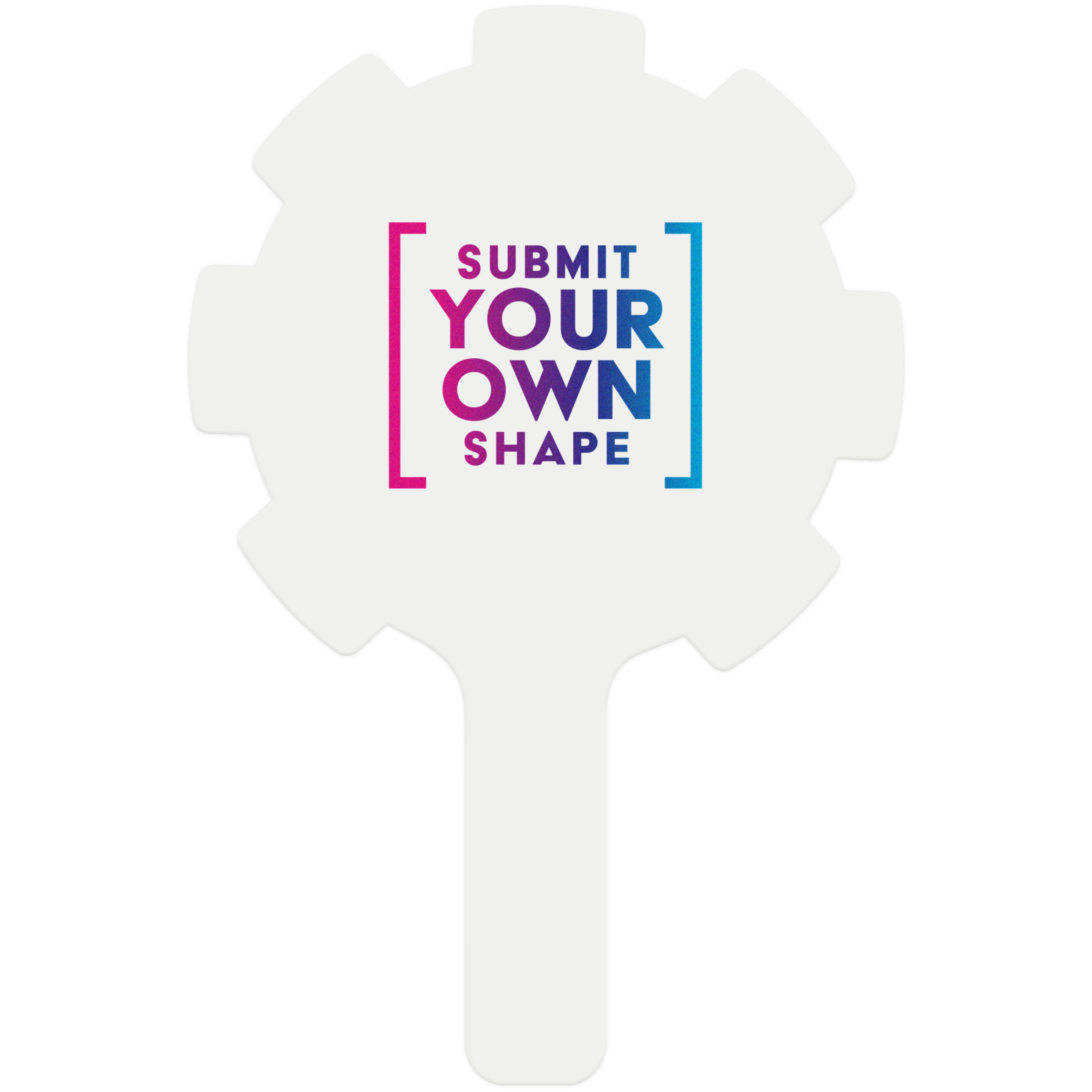 Rally Sign PVC 3mm Custom Shape 96 sq. in. - White 1