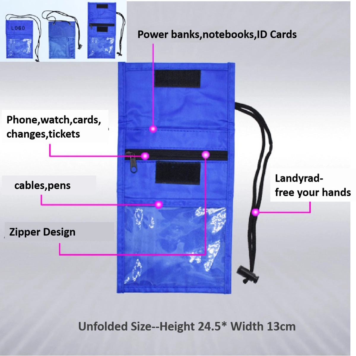 Neck Wallet With Pocket Pen Holder 3
