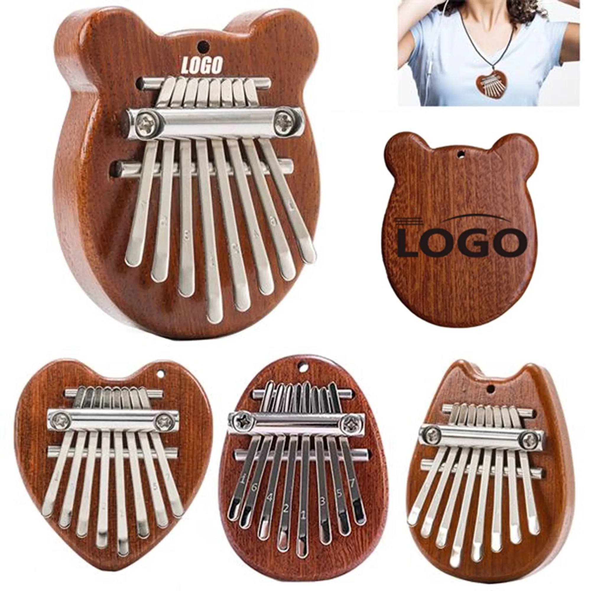 Mini Thumb Piano with Lanyard MOQ 10 3