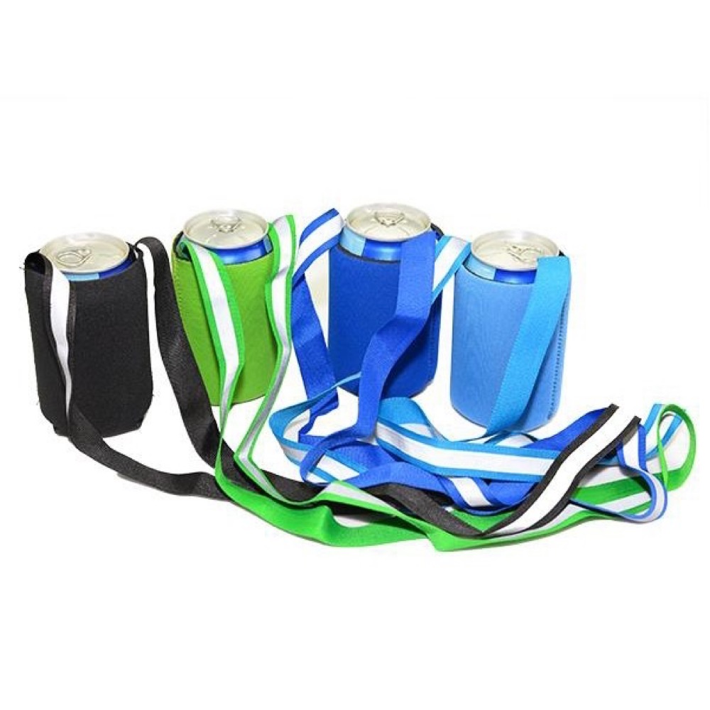 Fold Can Cooler With Lanyards 2