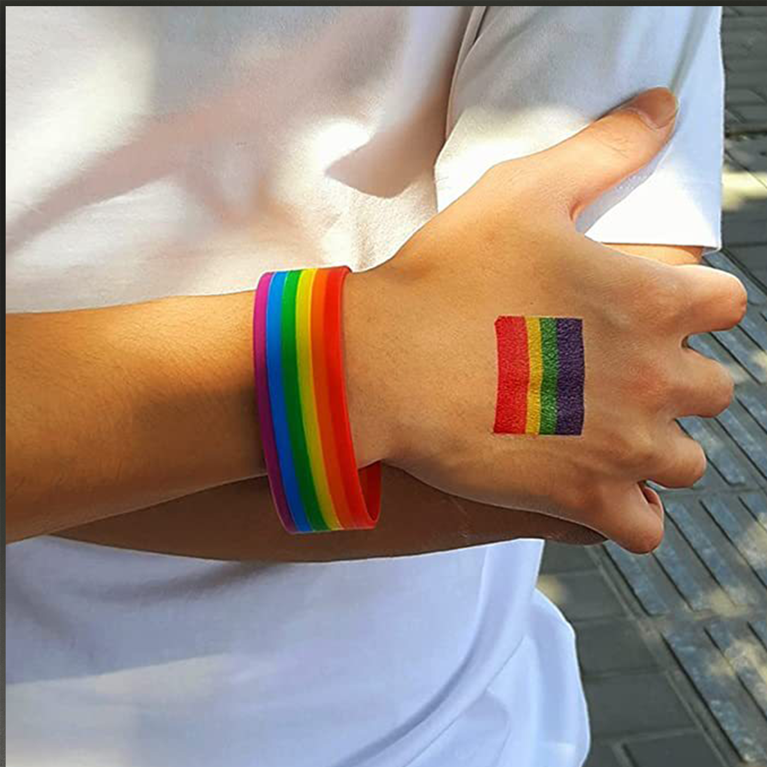 Rainbow Silicone WristBands 9