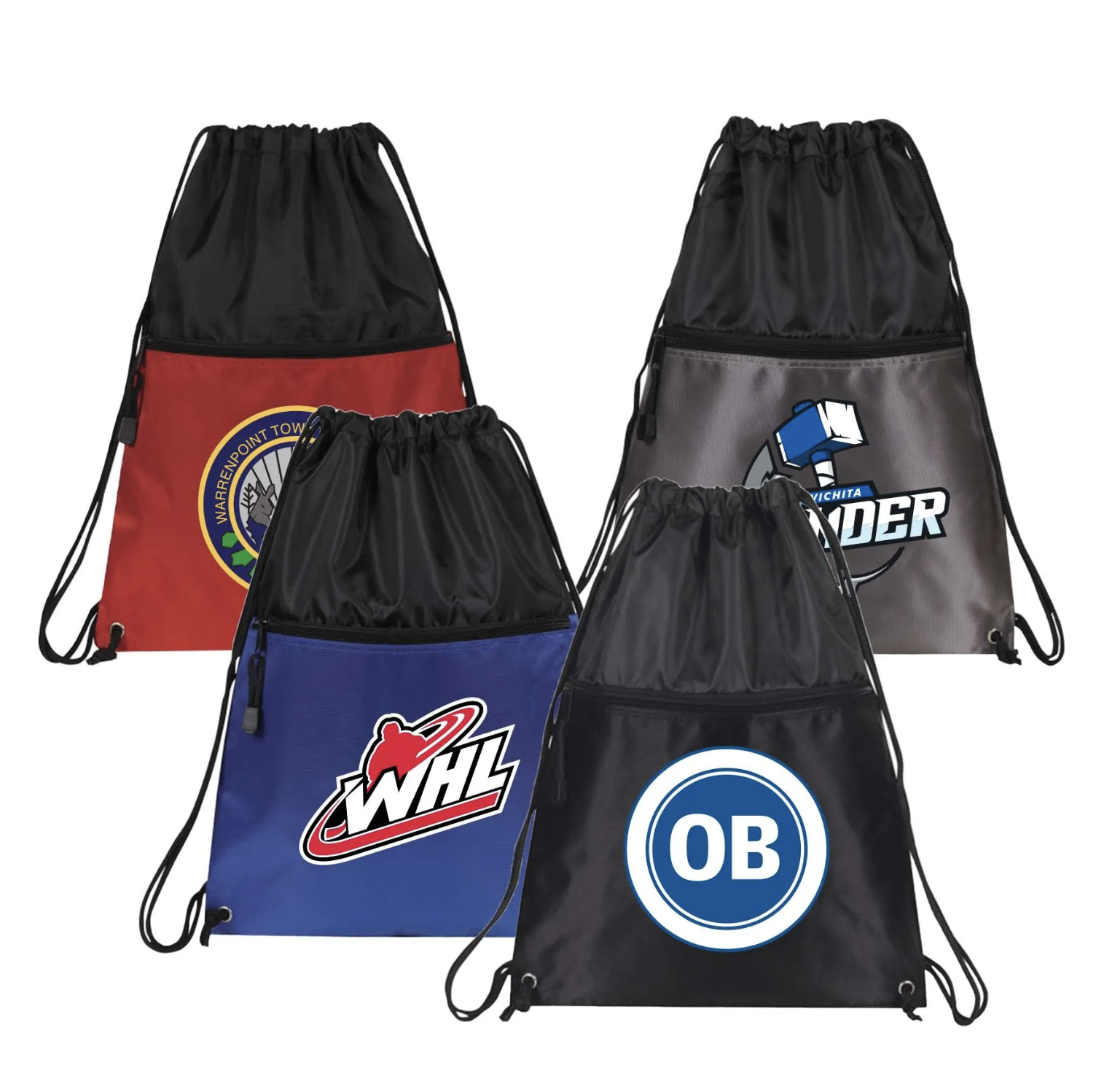 Drawstring Bag Backpack With Front Zipper 3