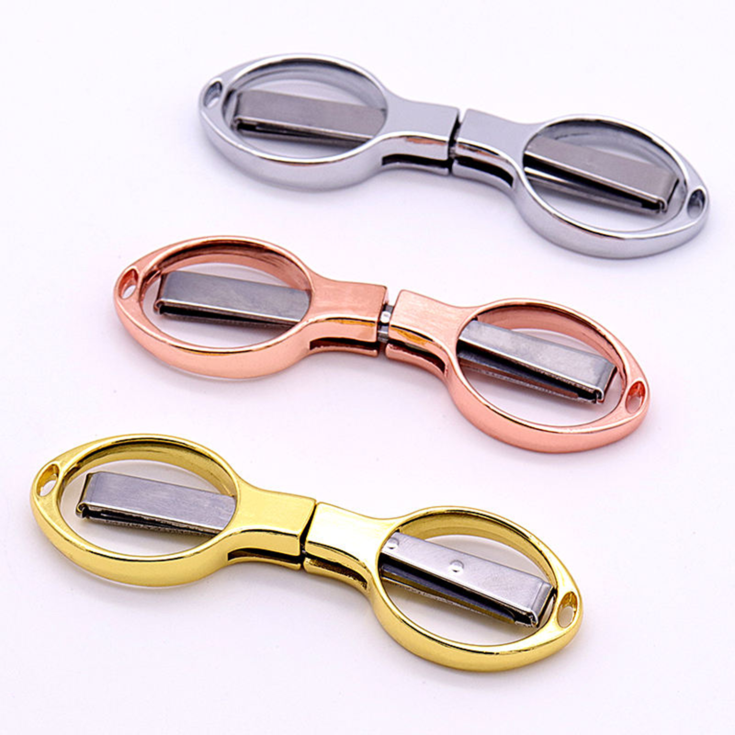 Mini Folding Scissors - Portable Multi-Tool w/ Metal Handle 12