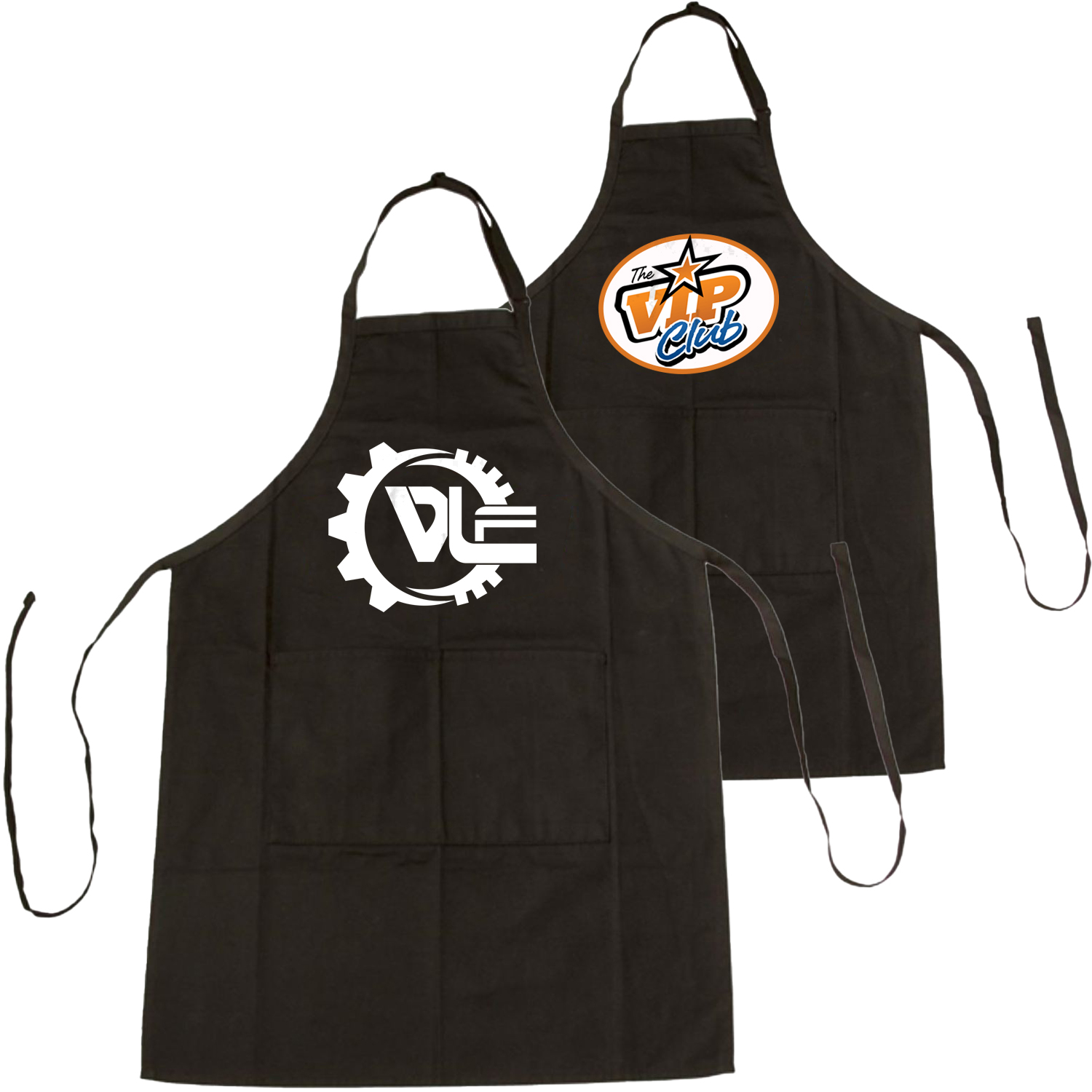 Polyester Aprons w/ Custom Logo & Pockets Full Length Apron 2
