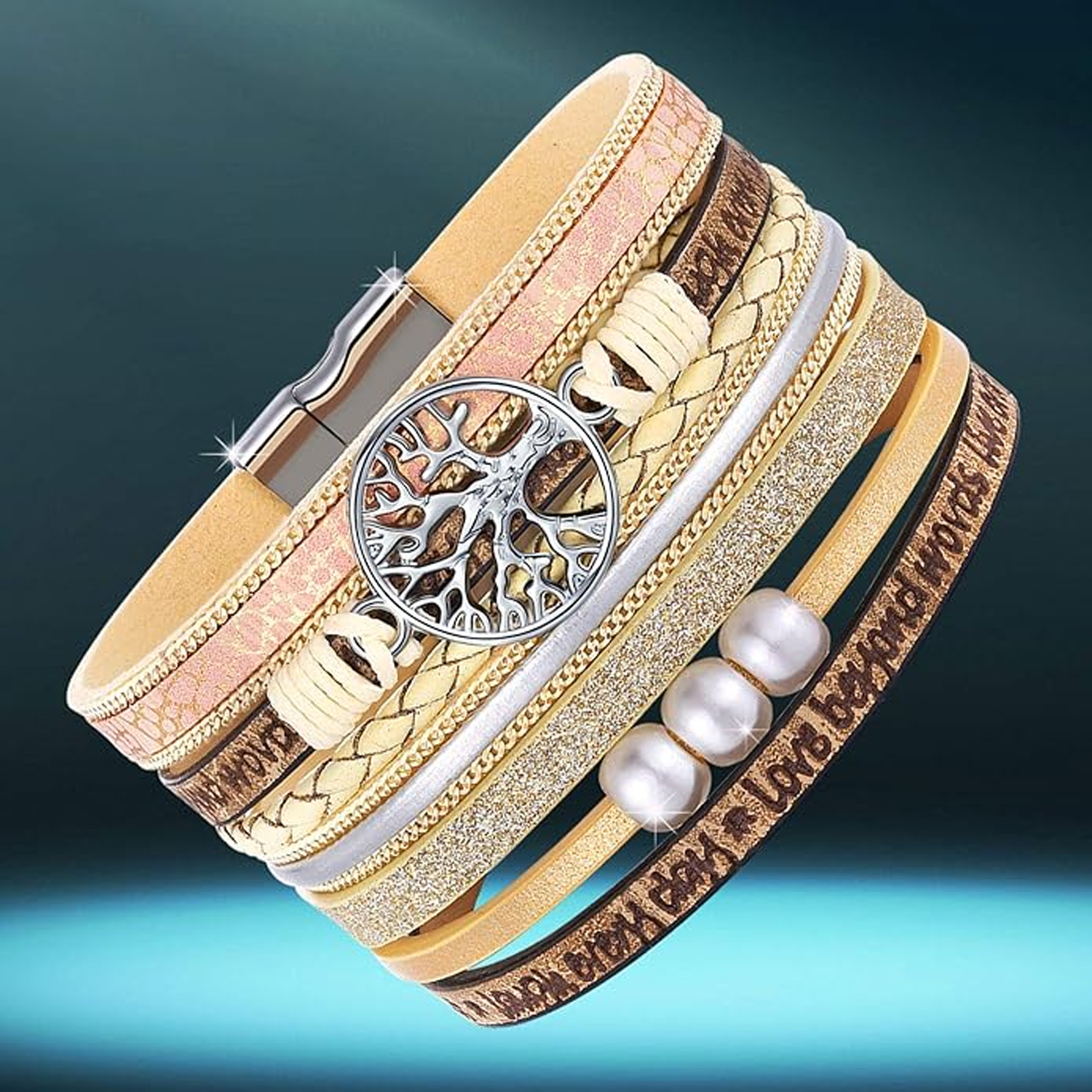 Inspirational Tree of Life Leather Bracelet 6