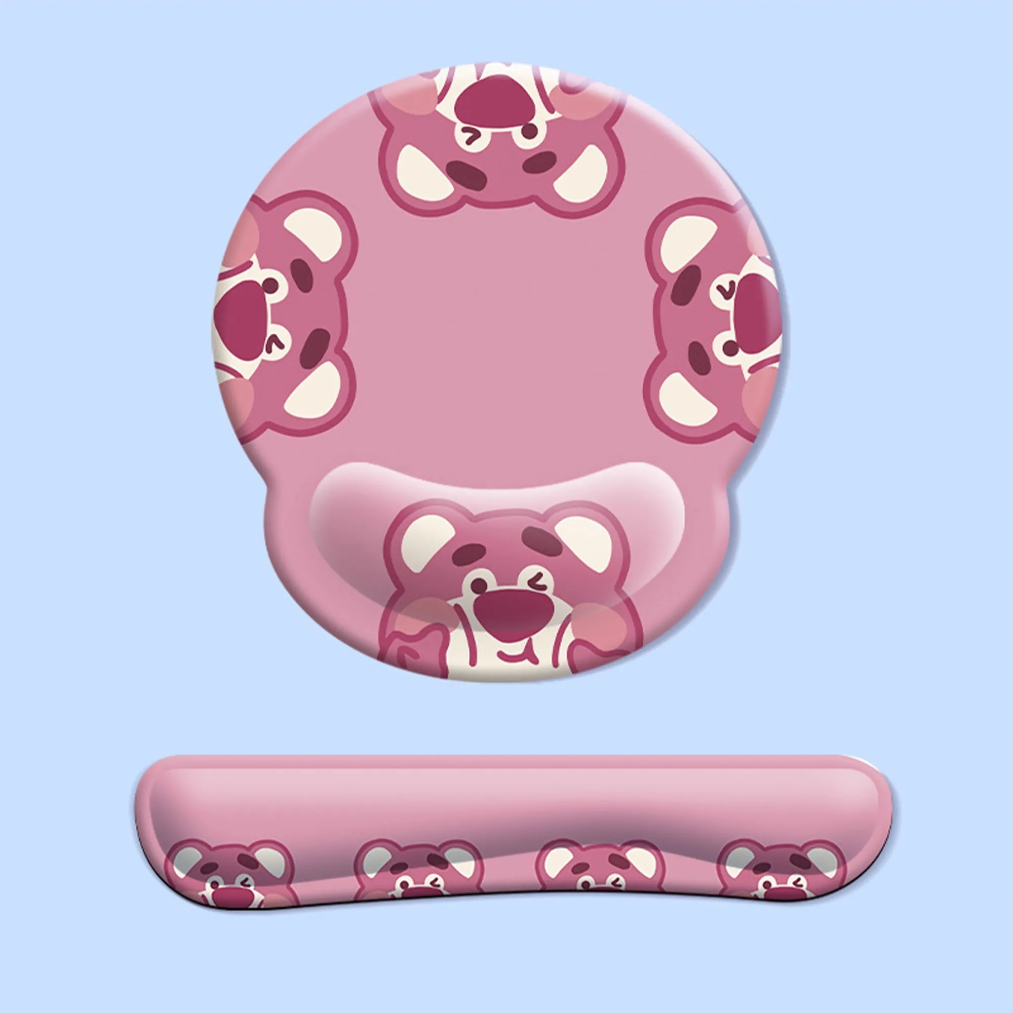Ergonomic Two Piece Rubber Wrist Rest Mouse Pad Set 5