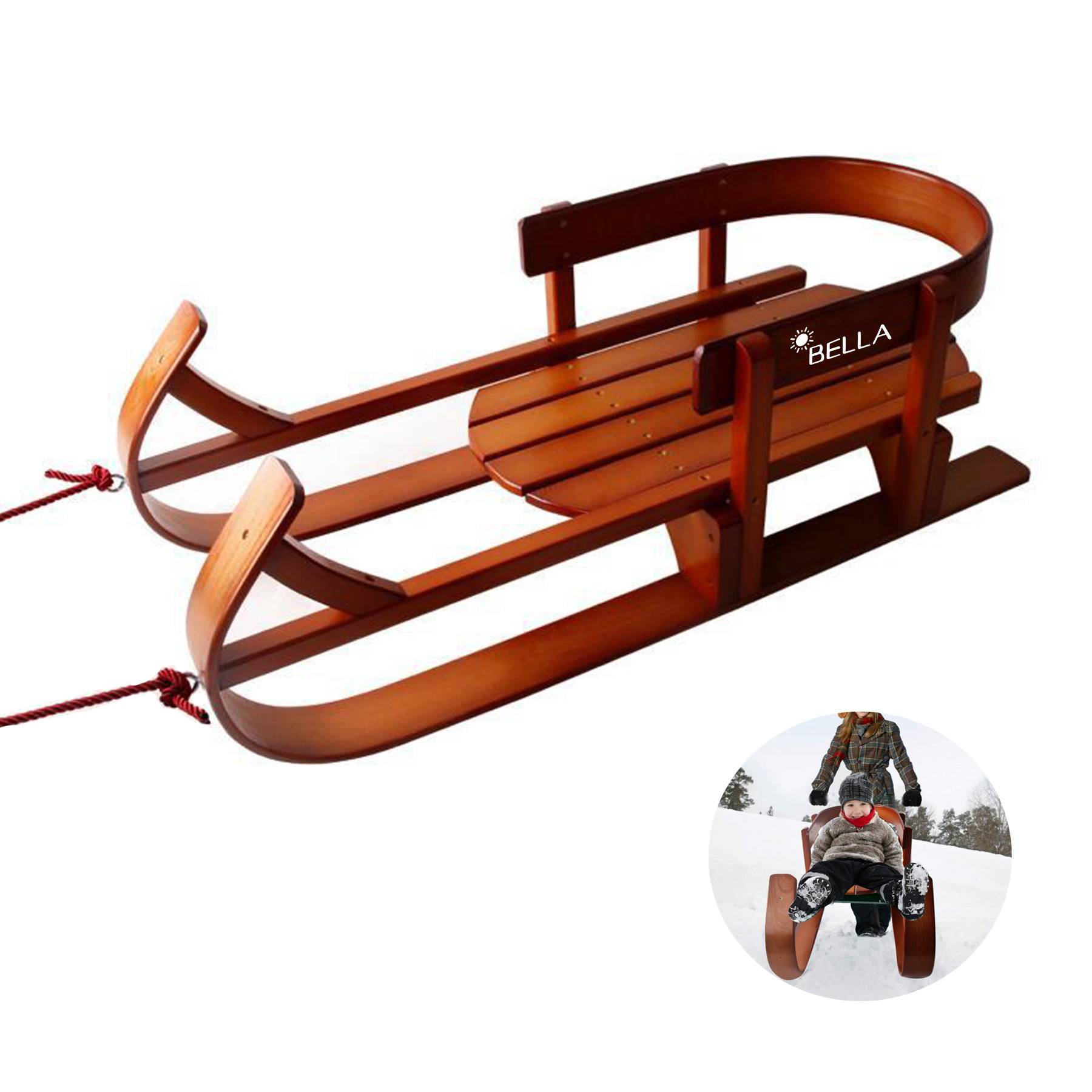 Wood climbing plough sled