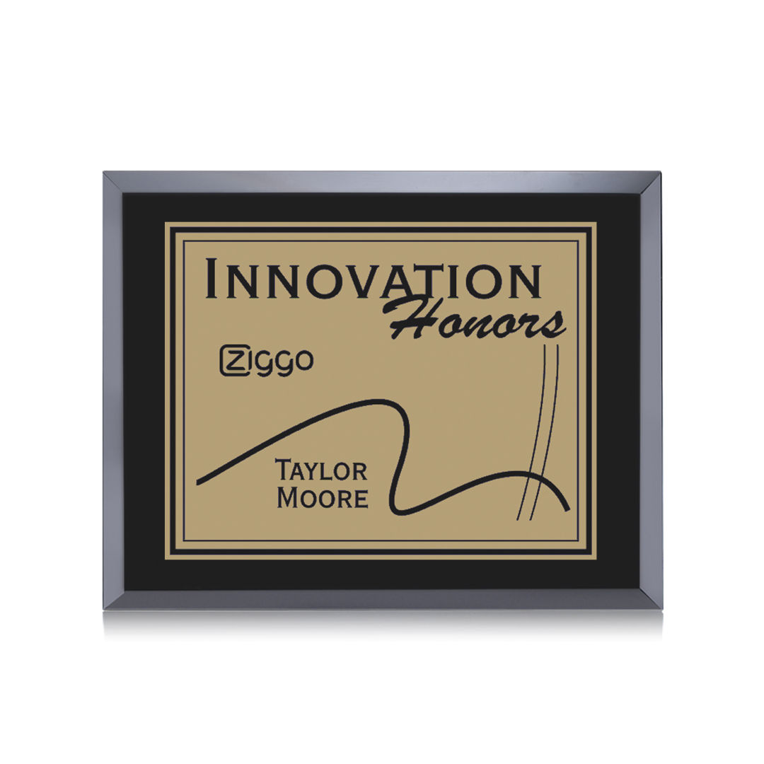 Avonlea/Everett Plaque - Black/Gold 10