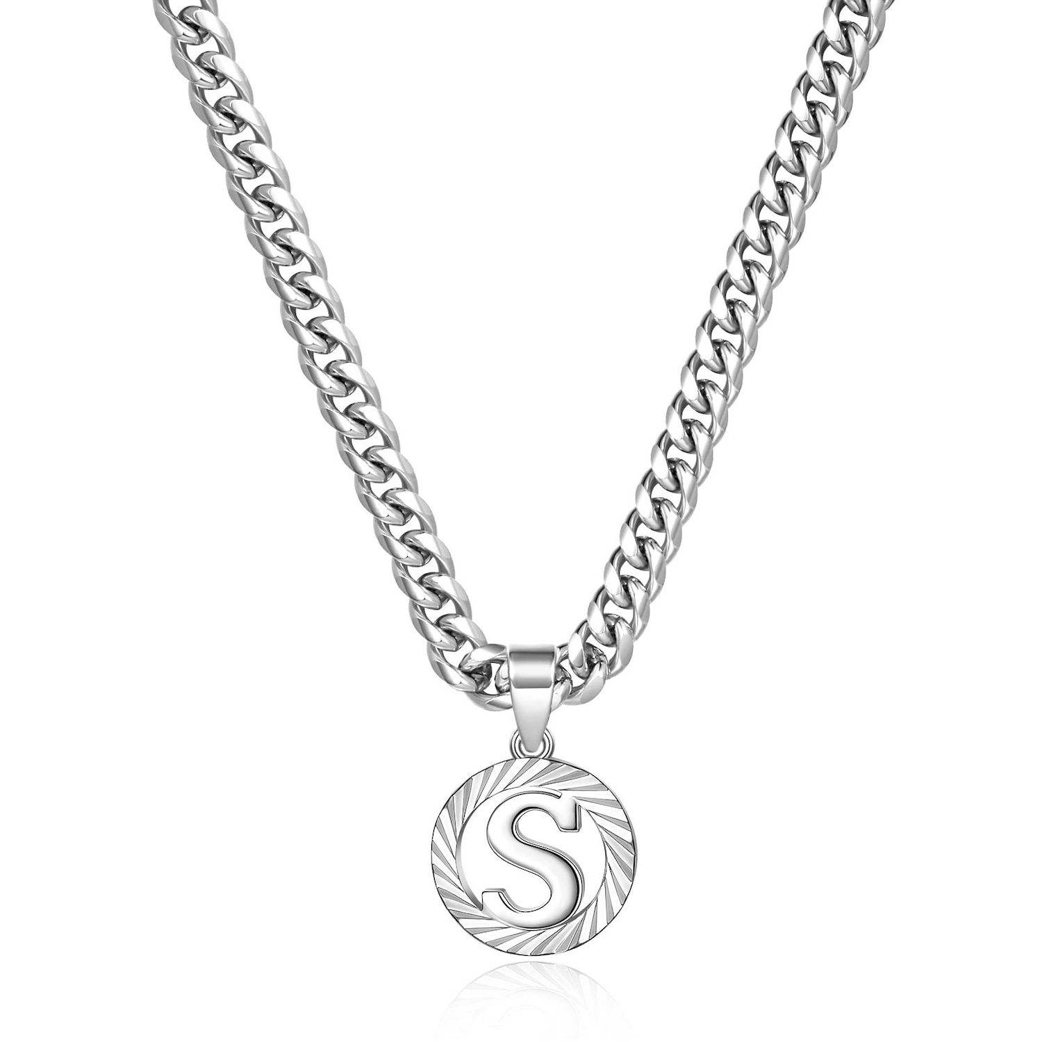 14K Gold Plated Hollow Round 26-Letter Necklace 5