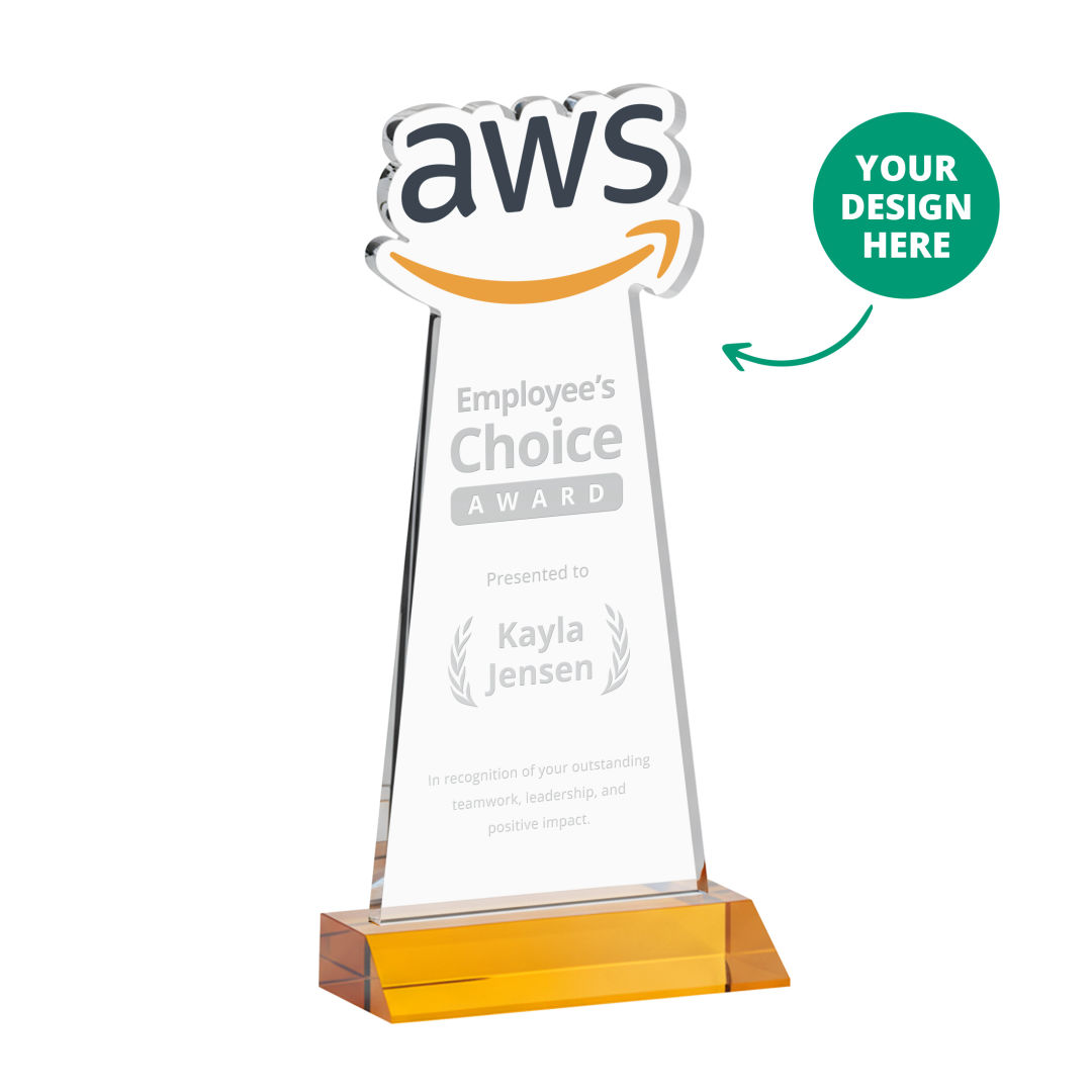 EdgeCraft Award on Mitered Base - Amber (via Air)