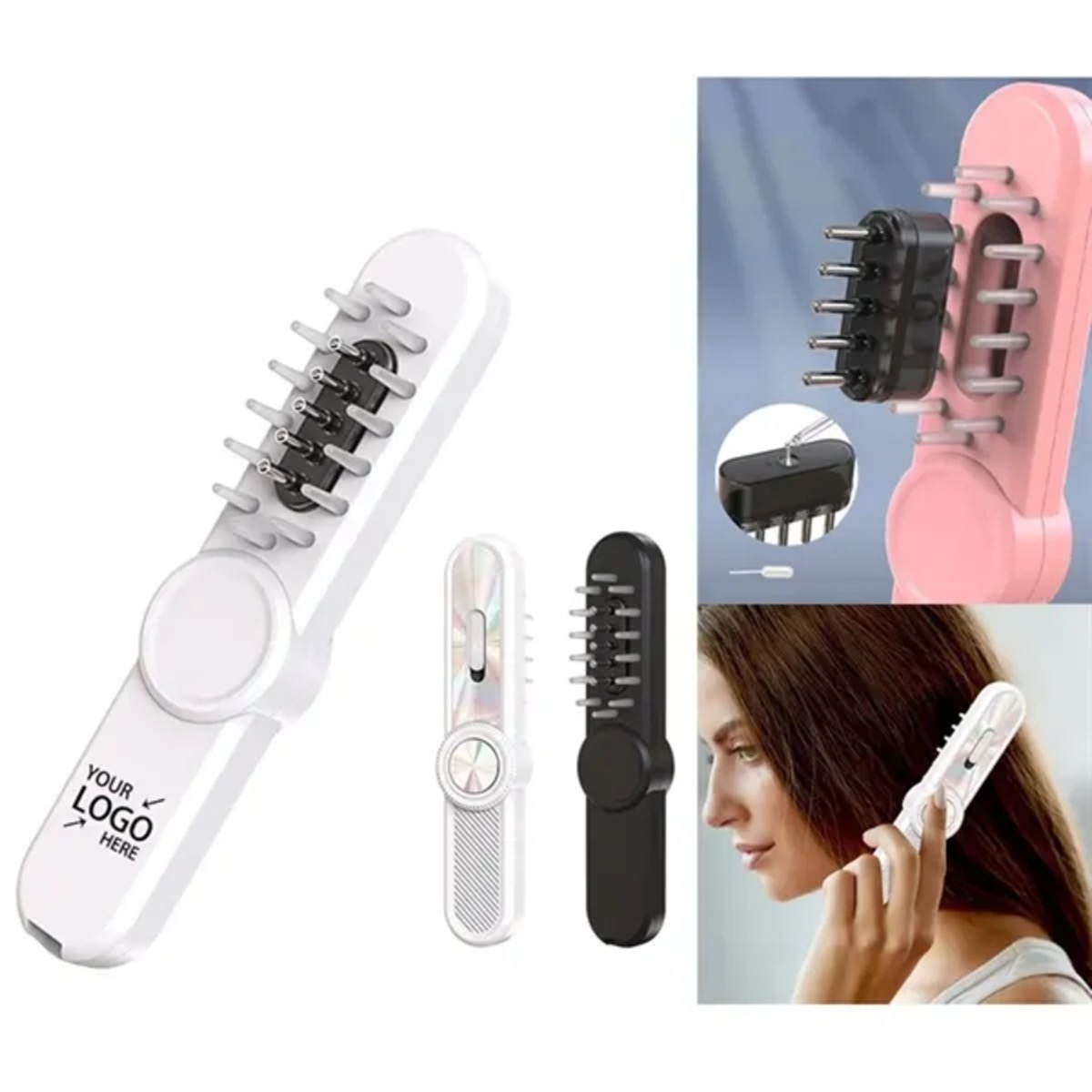 2 in 1 Electric Hair Oil Applicator Scalp Massager Comb 1