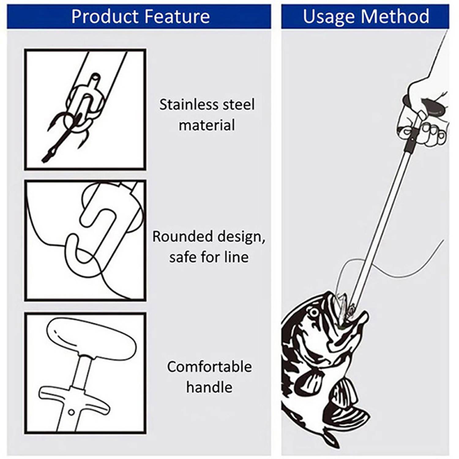 Portable T-Shaped Fish Hook Remover 3