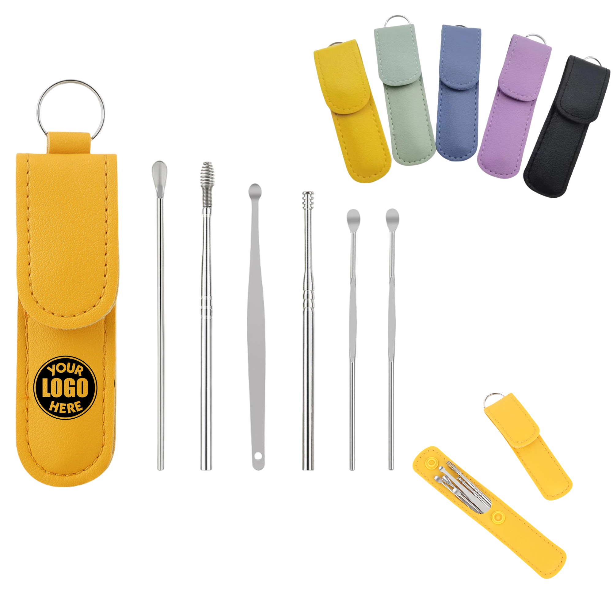 Household Stainless Steel Ear Cleaner Keychain 6