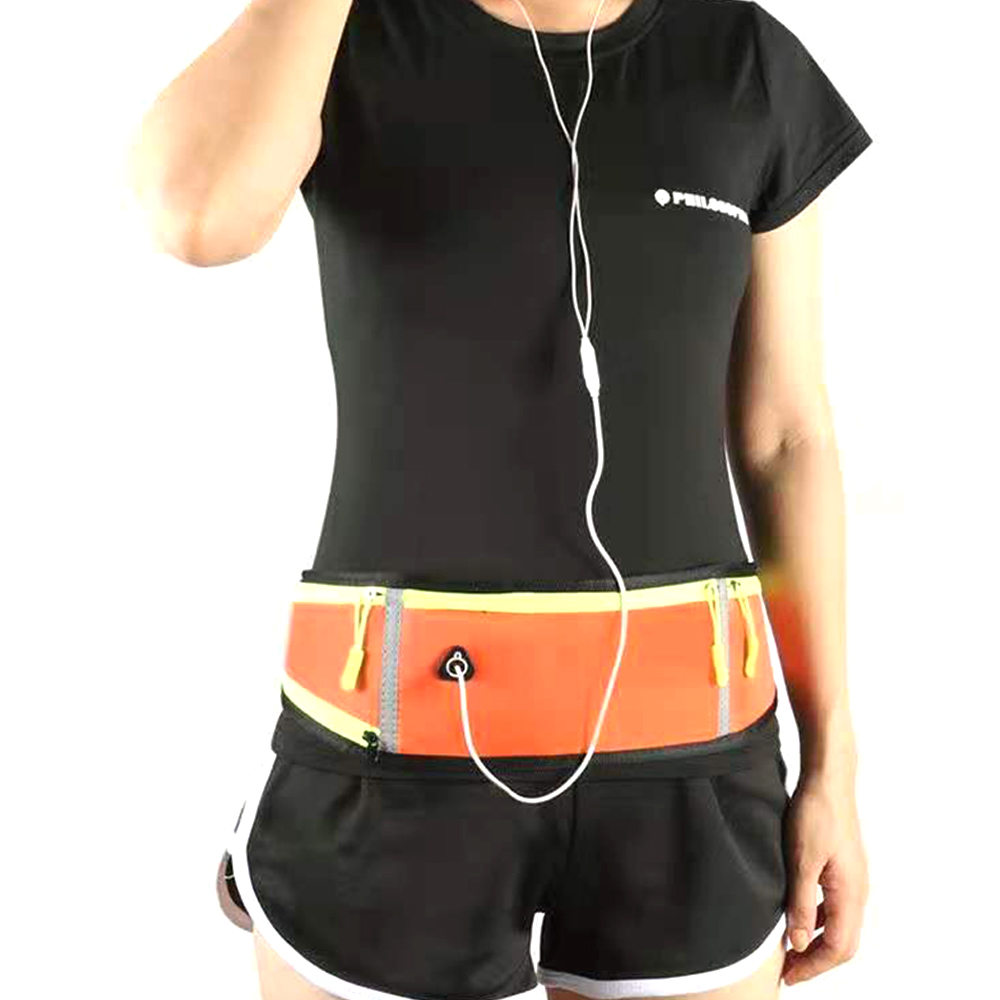Multifunctional outdoor sports nylon fanny pack waist bag with water bottle pocket 6
