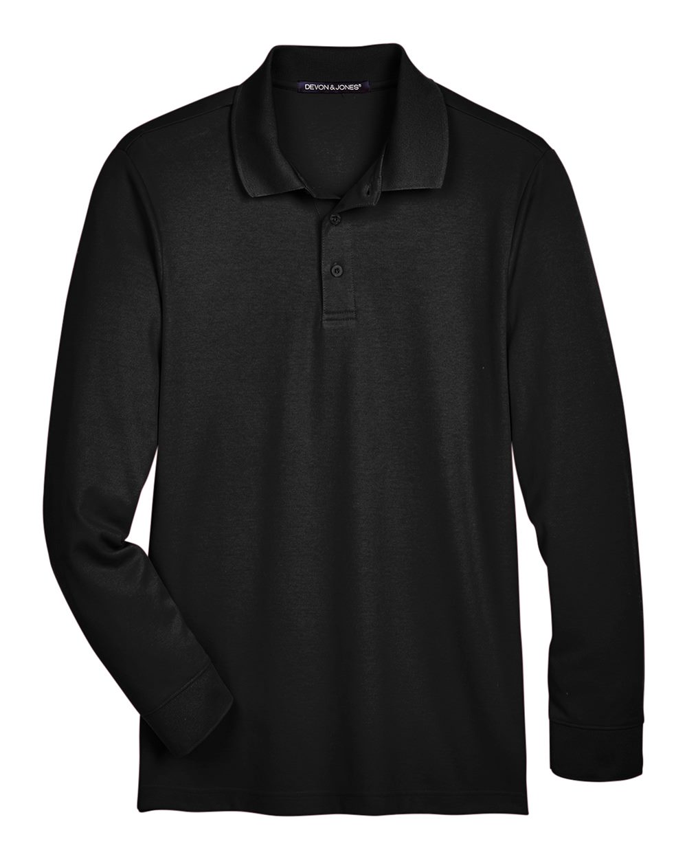 Men's Tall CrownLux Performance® Plaited Long Sleeve Polo - DG20LT 19