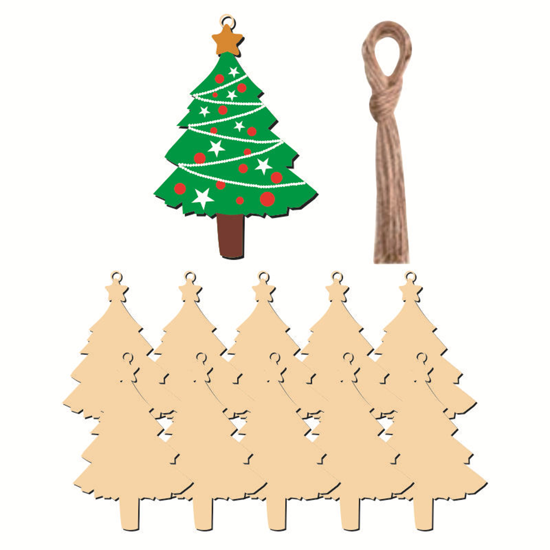 Christmas Wooden Ornaments 4