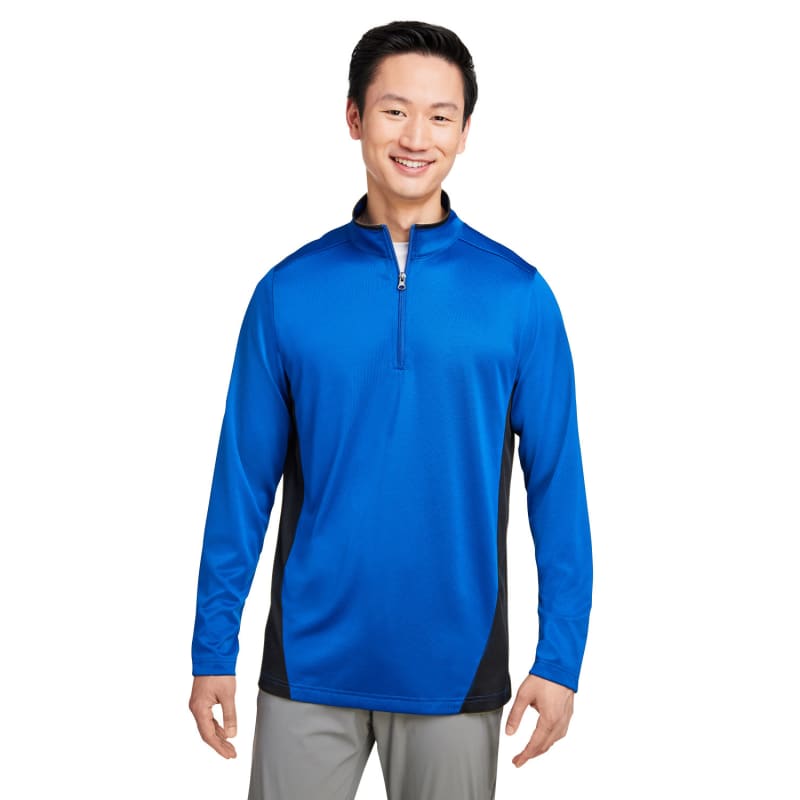 Harriton Men's Flash Snag Protection Plus IL Colorblock Quarter-Zip 34