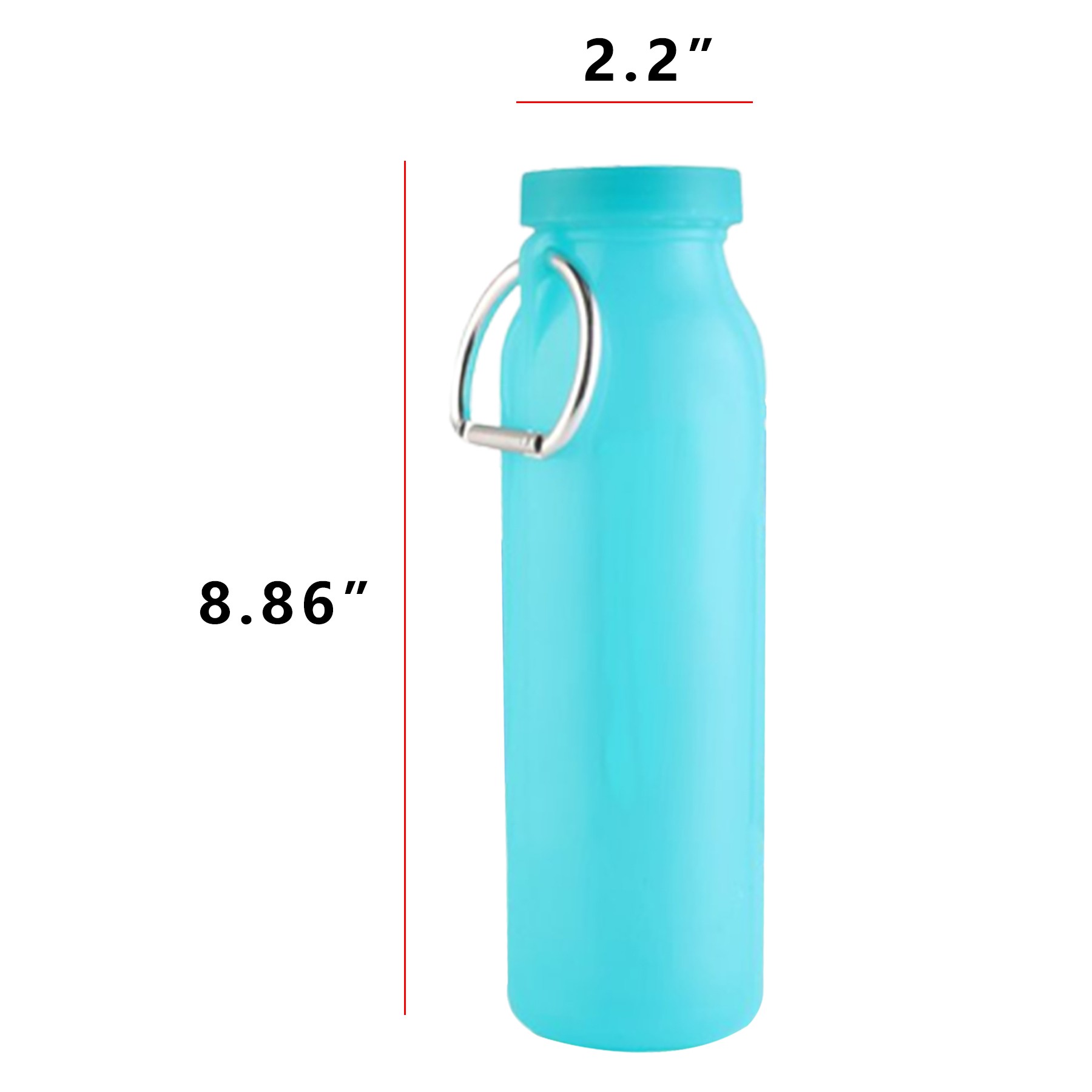 22Oz Silicone Folding Water Bottle 9
