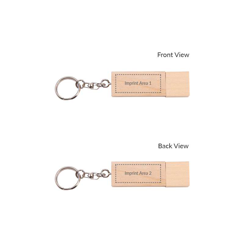 Wood USB Flash Drive with Keyring 6