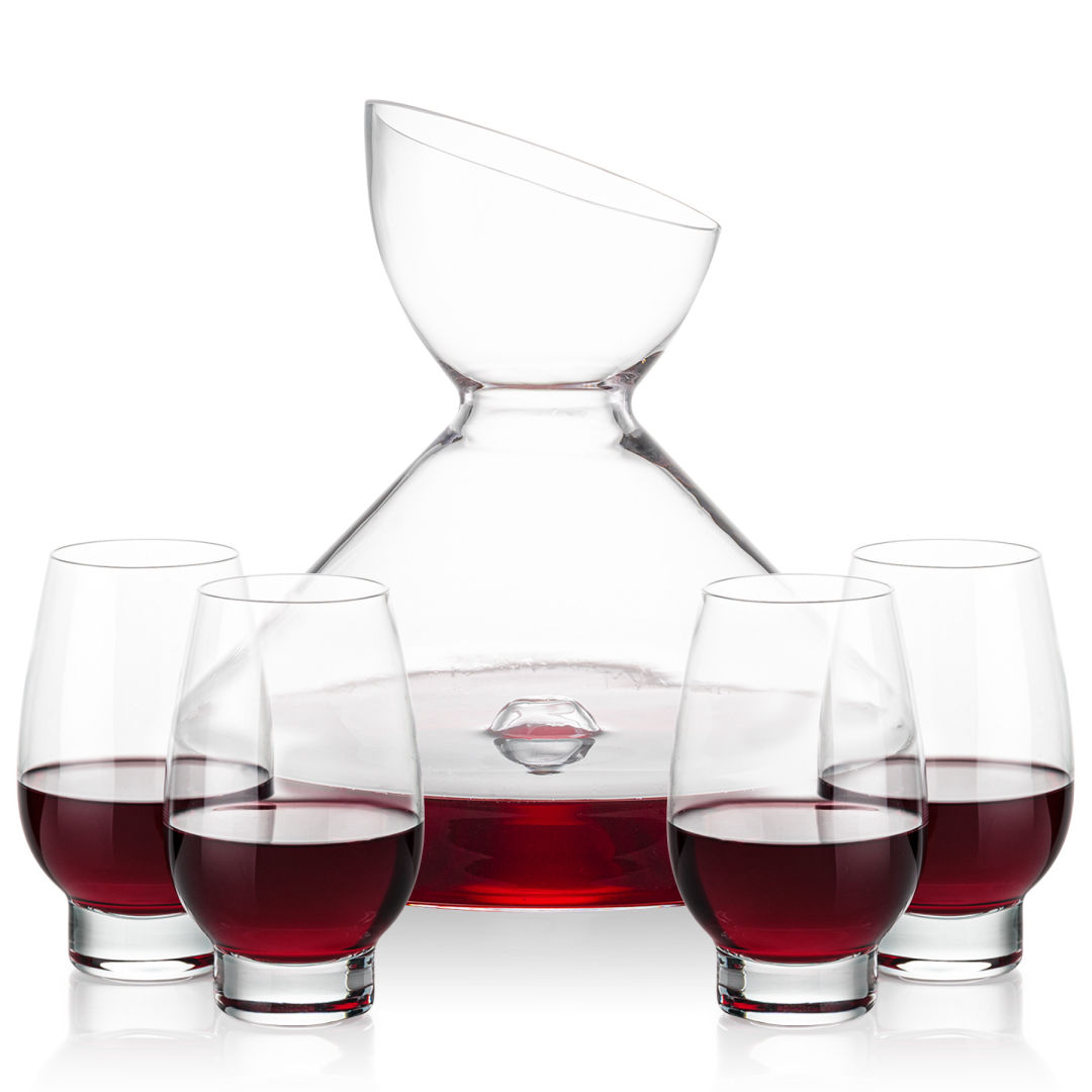 Woodbury Carafe & Glenarden Stemless Wine 1