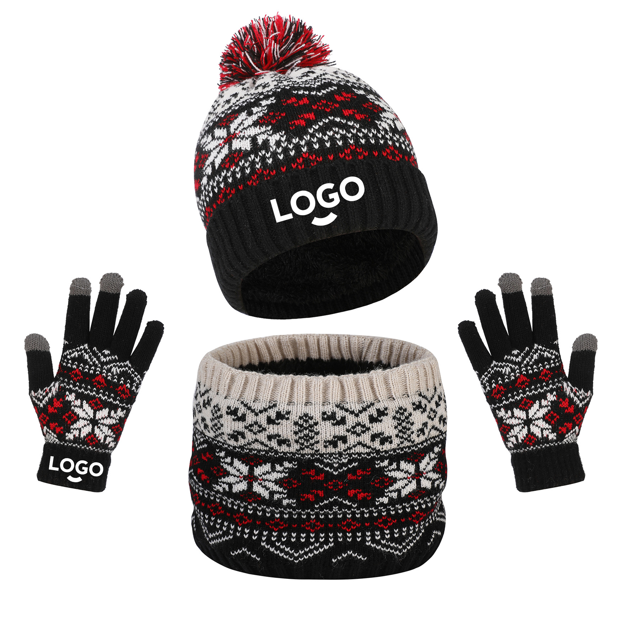 Warm Kids 3-Piece Set (Hat, Scarf, Gloves) MOQ 20 6
