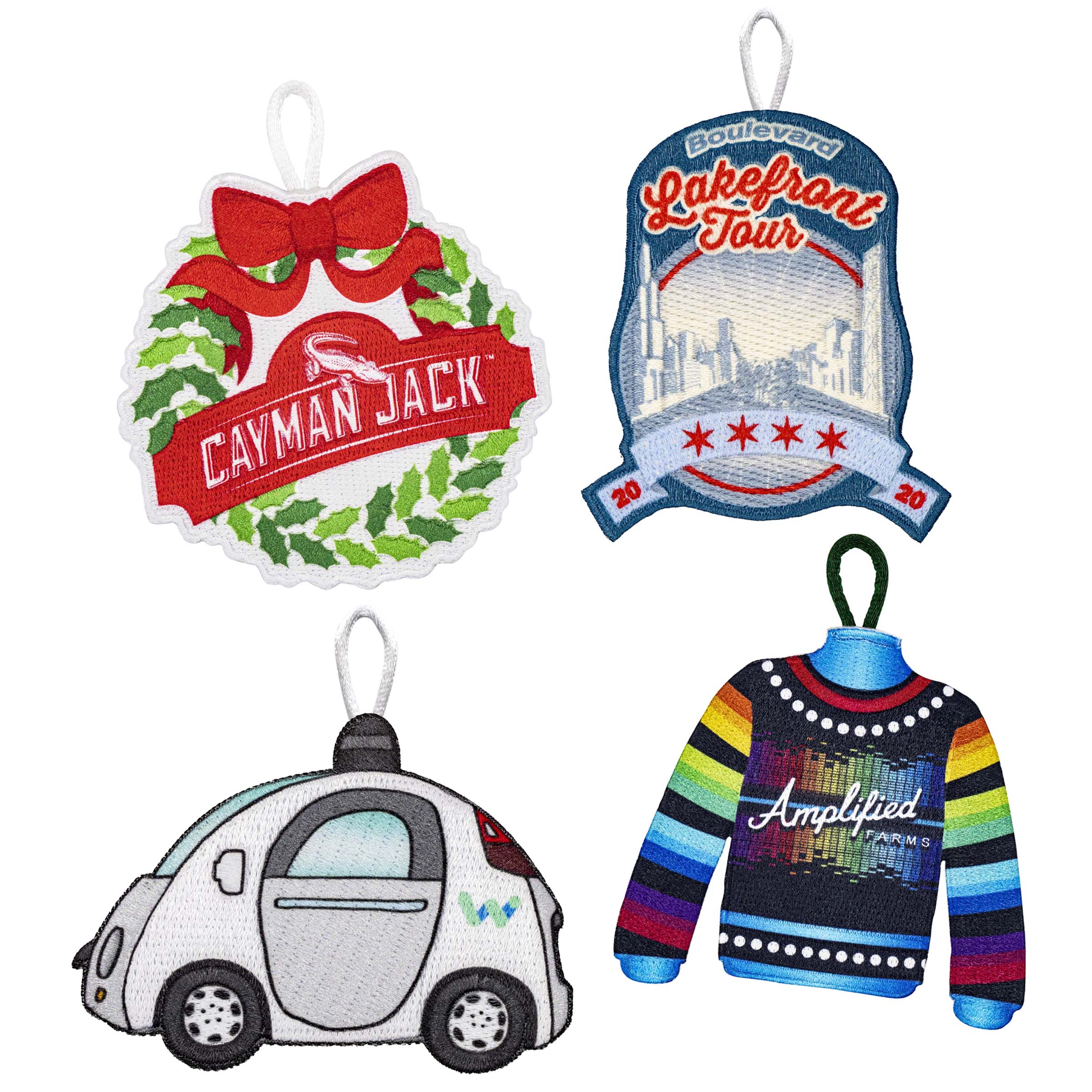 Custom Pin Pointe Embroidered Ornaments 1