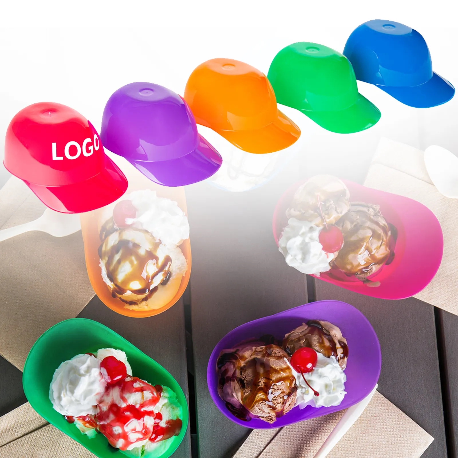 Baseball Hat Ice Cream Bowl MOQ100 2