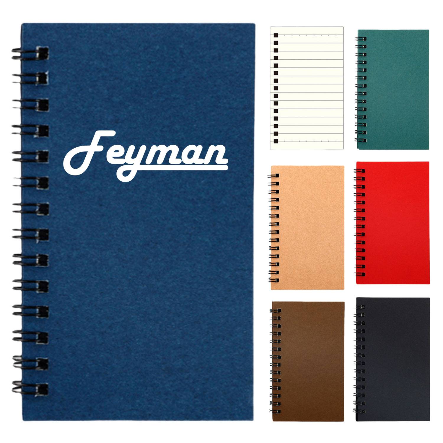 B7 120 Pages Mini Kraft Paper Portable Spiral Notebook 1