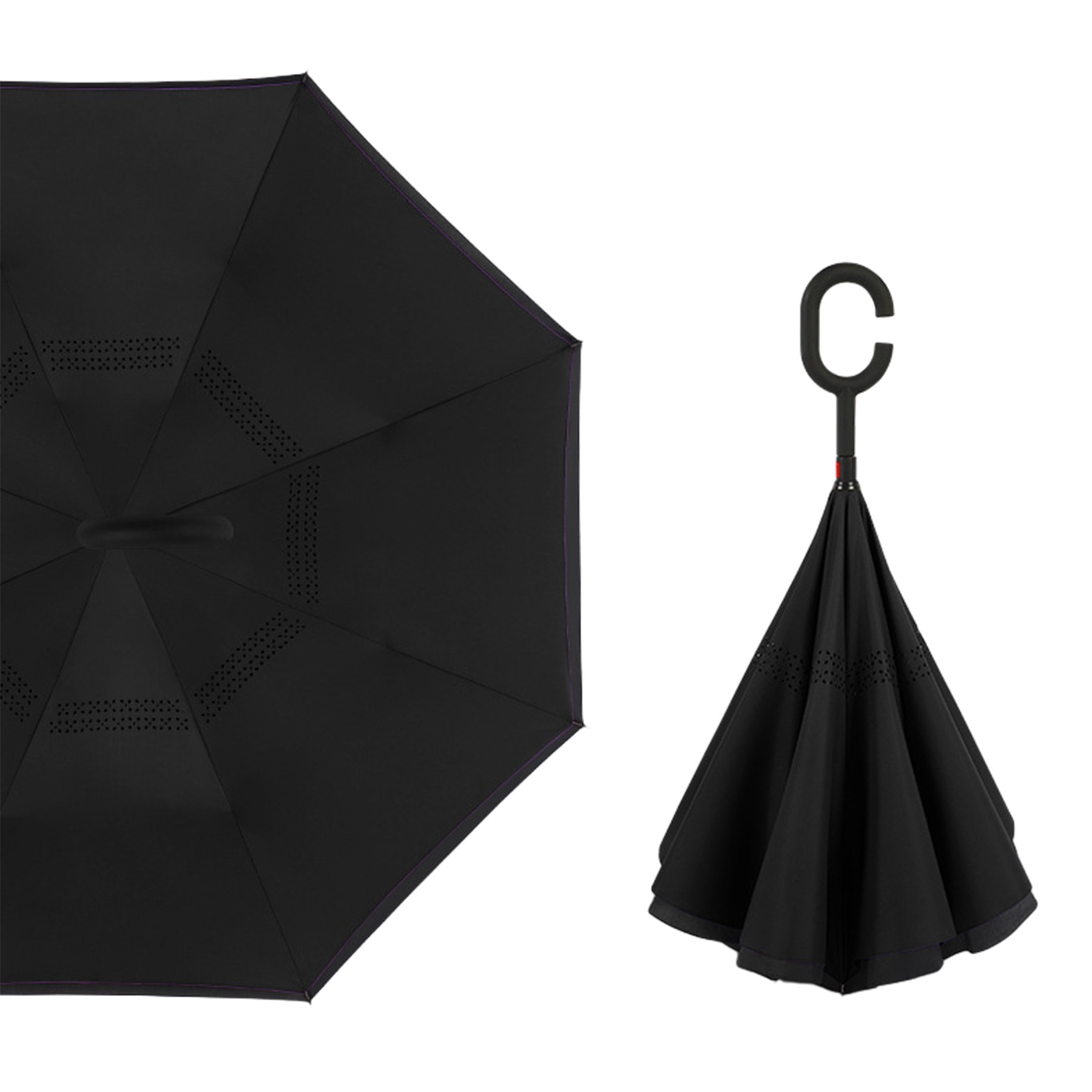 49 Inch Arc Inverted Reverse Umbrella W/C-Shape Handle 7