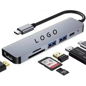 6 in 1 USB C Multiport Adapter with HDMI 3