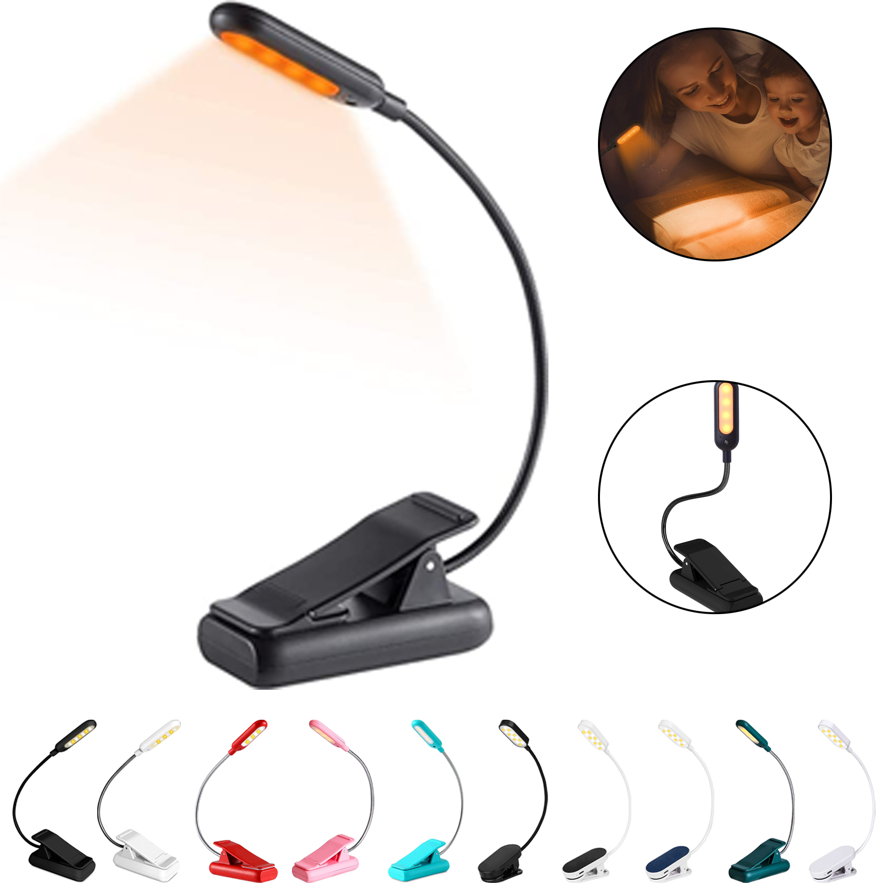 Clip On Rechargeable Reading Light 2