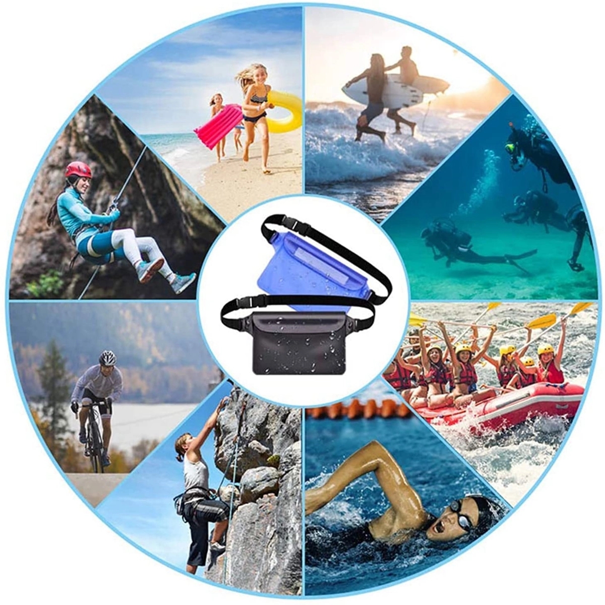Waterproof Waist Dry Pouch With Belt 3