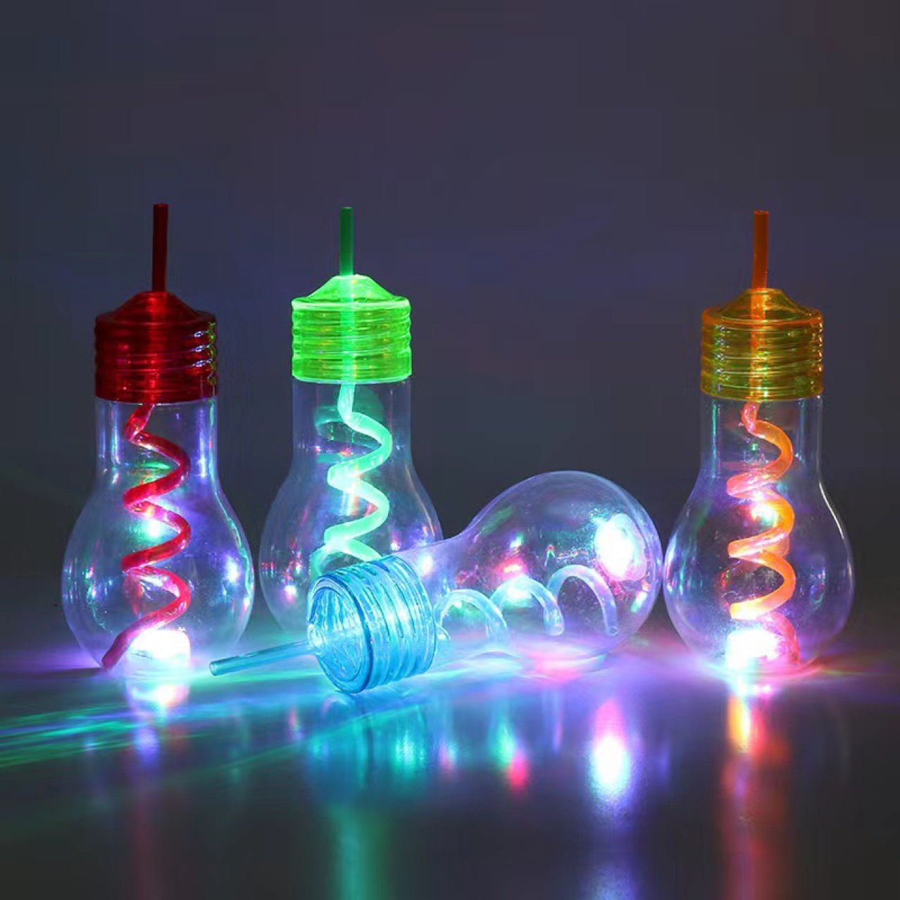 Light Bulb Cup With Straw 2