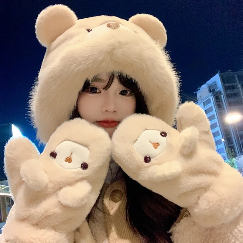 Plush Bear Hat Set 2
