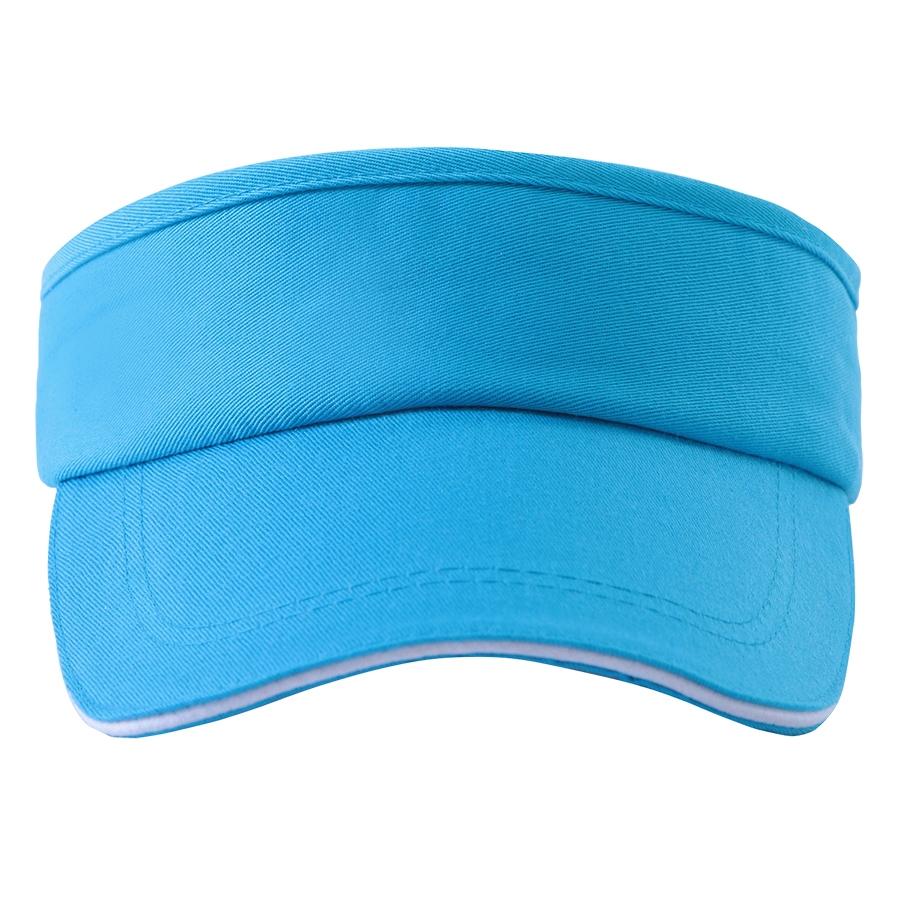 Stock Solid Color Cotton Twill Sandwich Visor 12