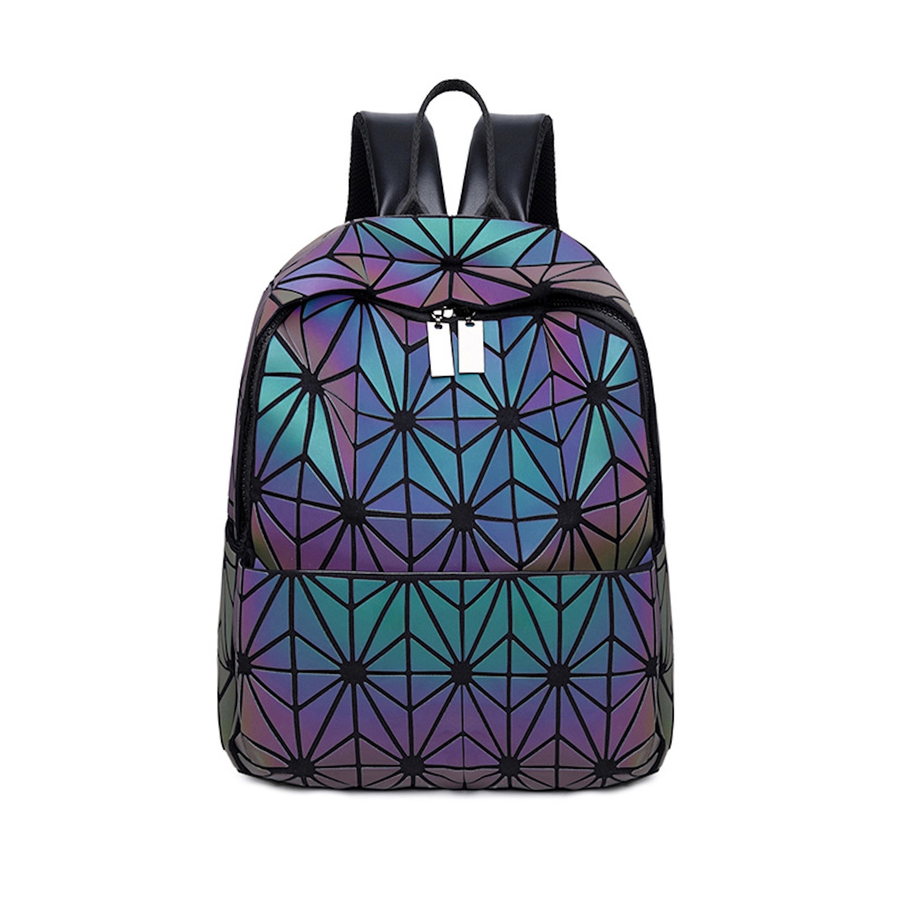 Women Men Geometric Luminous Purse Flash Travel Shoulder 2