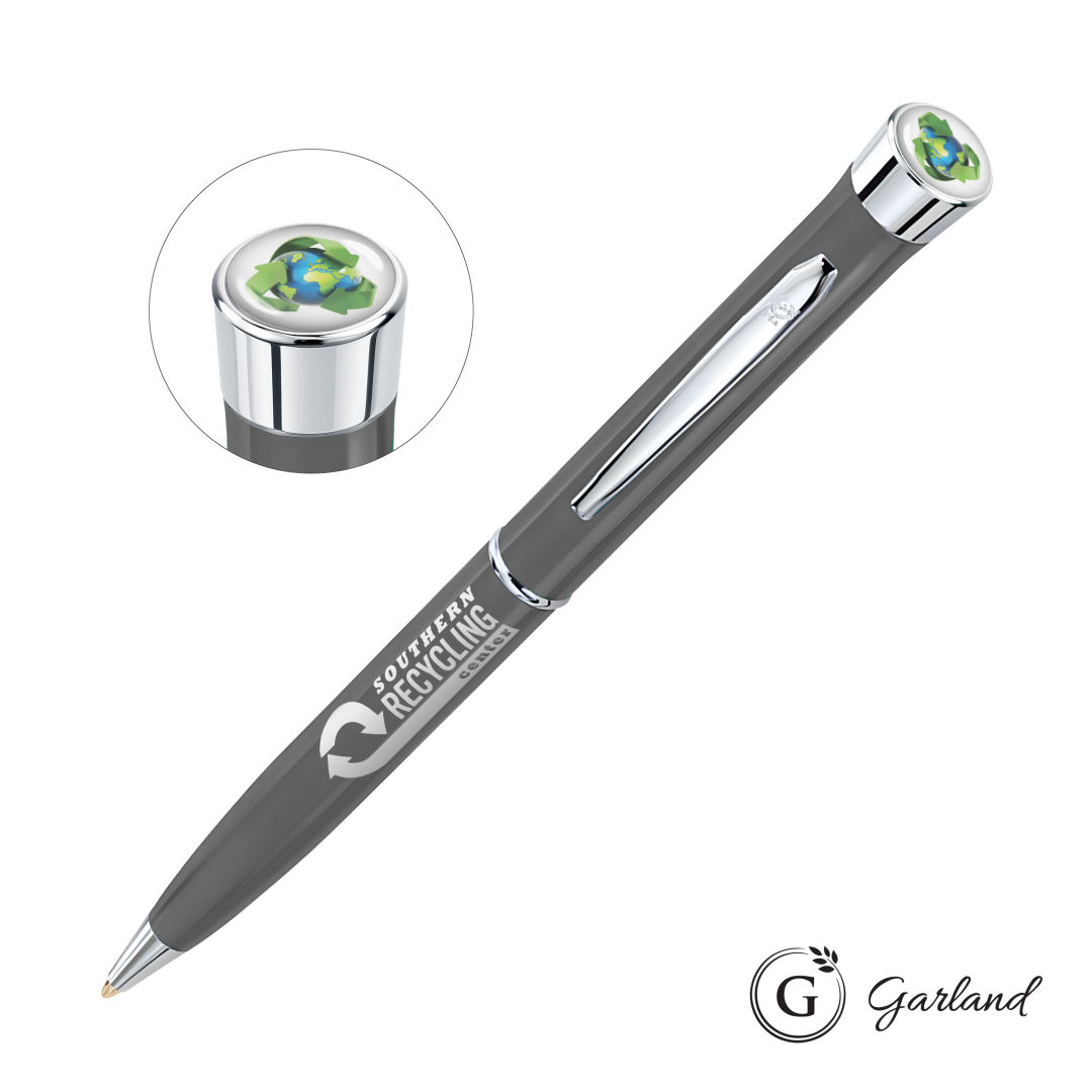 Garland® Recycled Custom Ballpoint Twist Pen - Chrome Accent 5