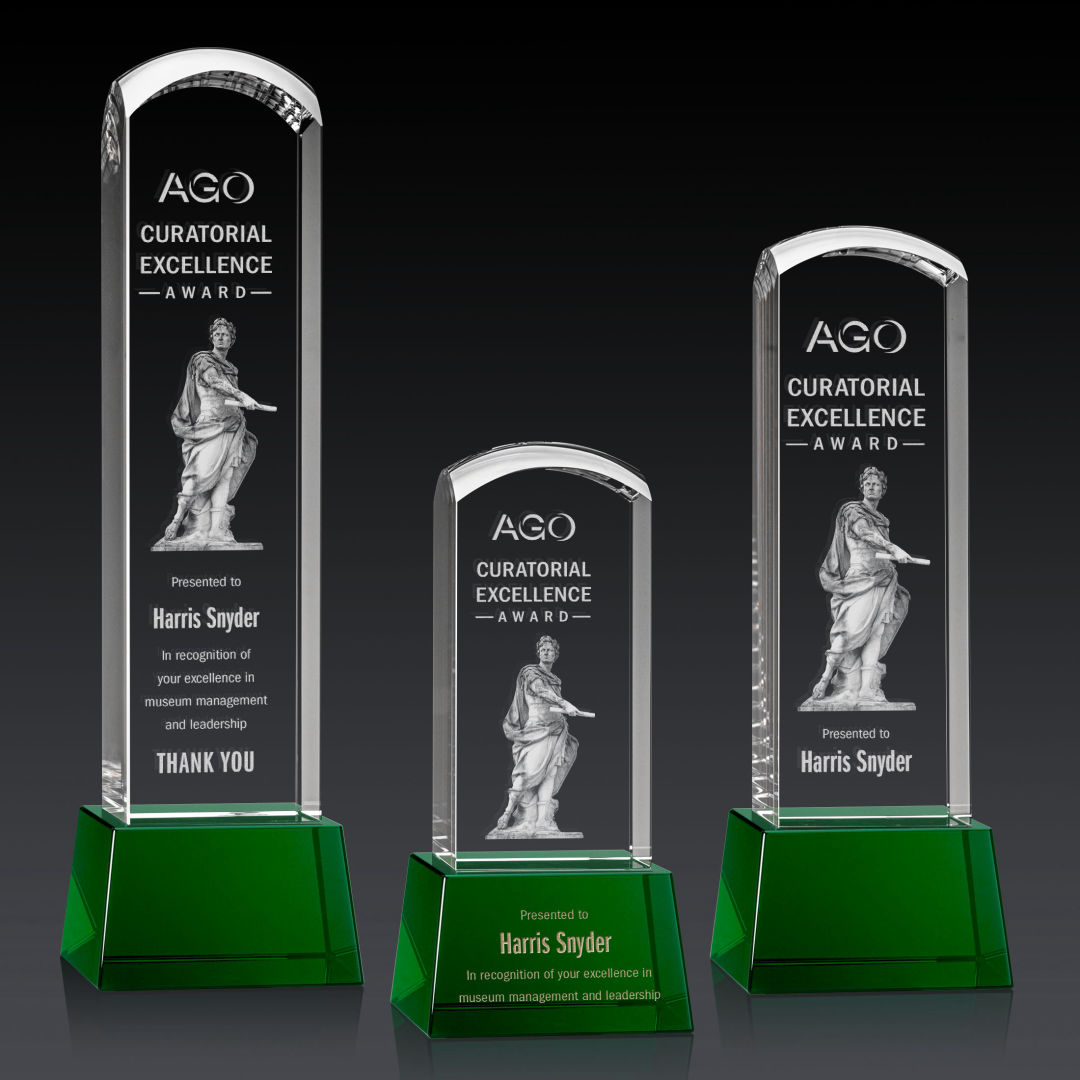 Silkwood 3D Award on Base - Green