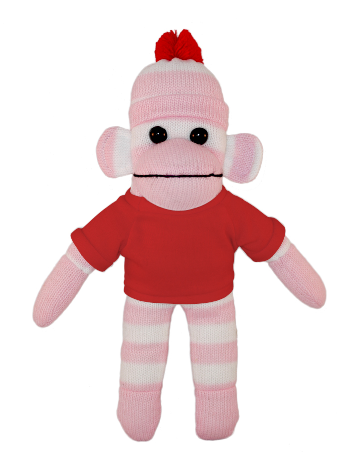 Pink Sock Monkey with Tee 11