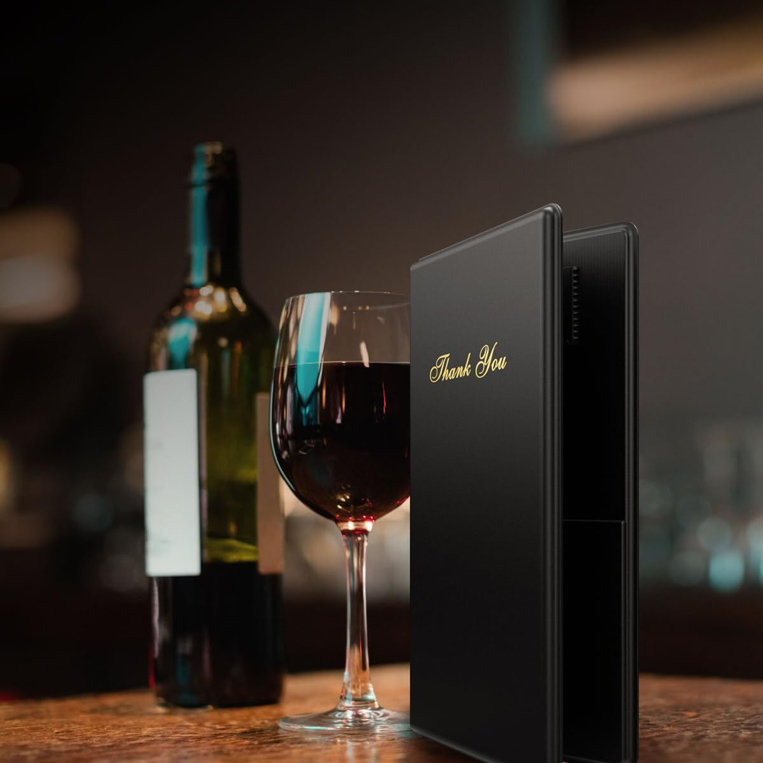 Durable High-End Restaurant Pu Leather Menu Holder 6