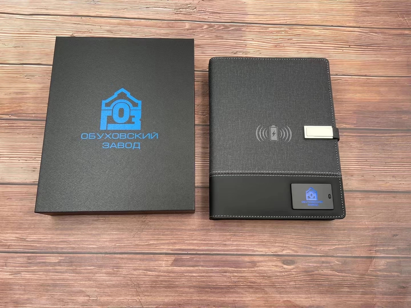 Tech Notebook with USB Drive & Wireless Battery Charger 6
