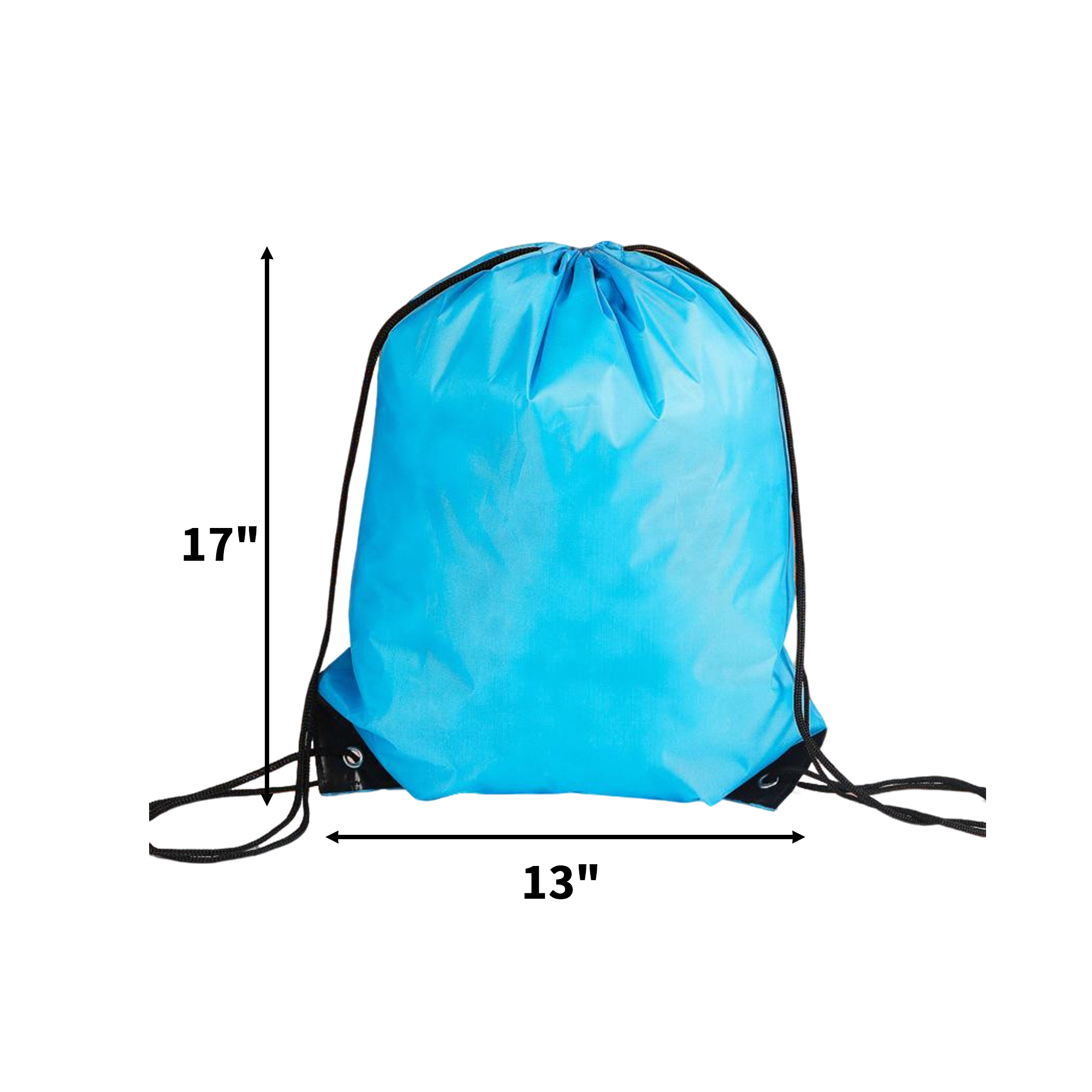210 Denier Drawstring Sack 13" By 17" With Large Print Zone 14
